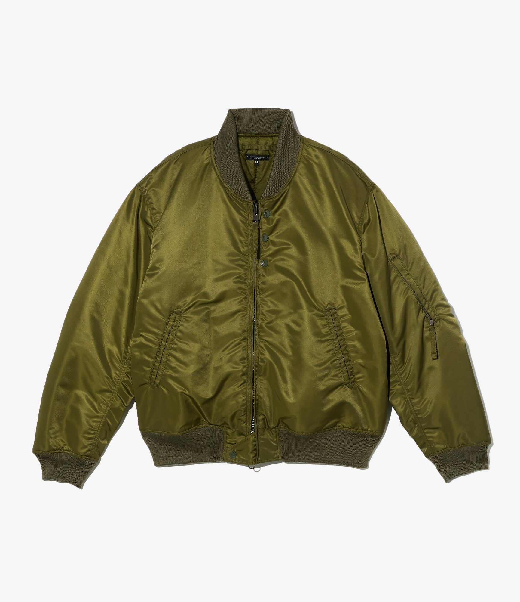 Aviator Jacket - Olive Flight Satin Nylon