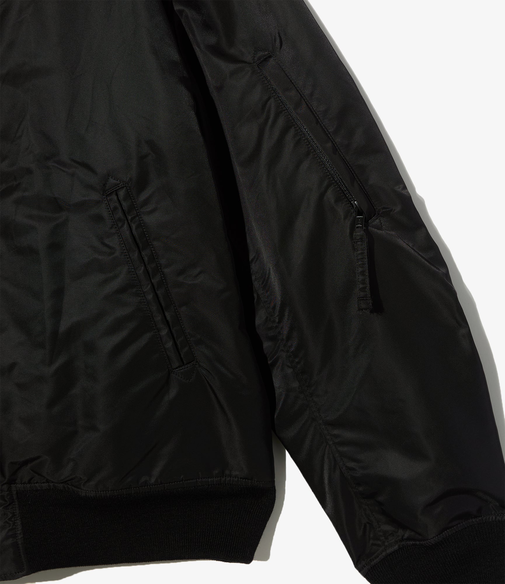 Aviator Jacket - Black Flight Satin Nylon