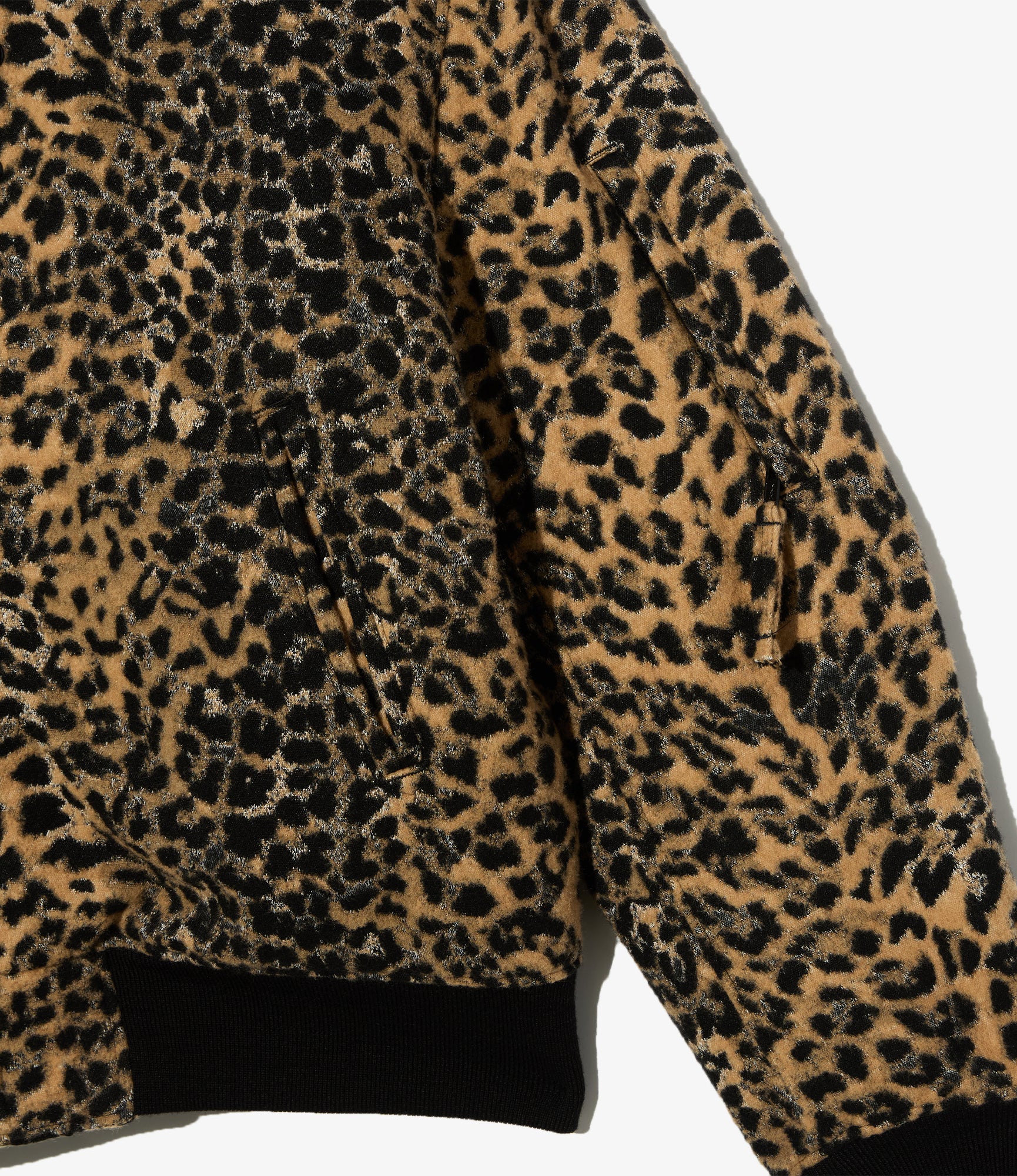 Aviator Jacket - Brown Wool Poly Leopard Jq.