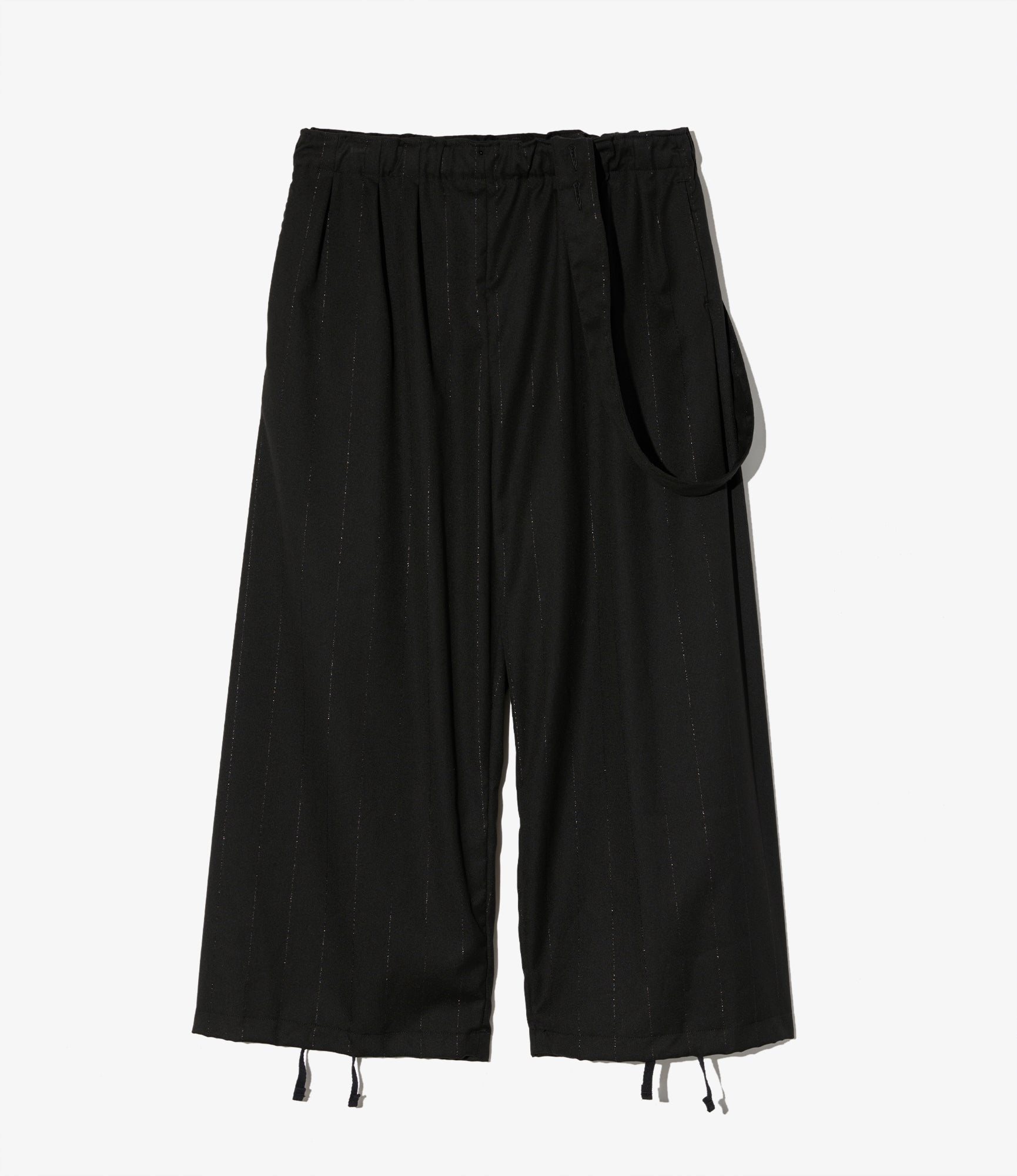 Women's Balloon Pant - Black Polyester Lurex Stripe