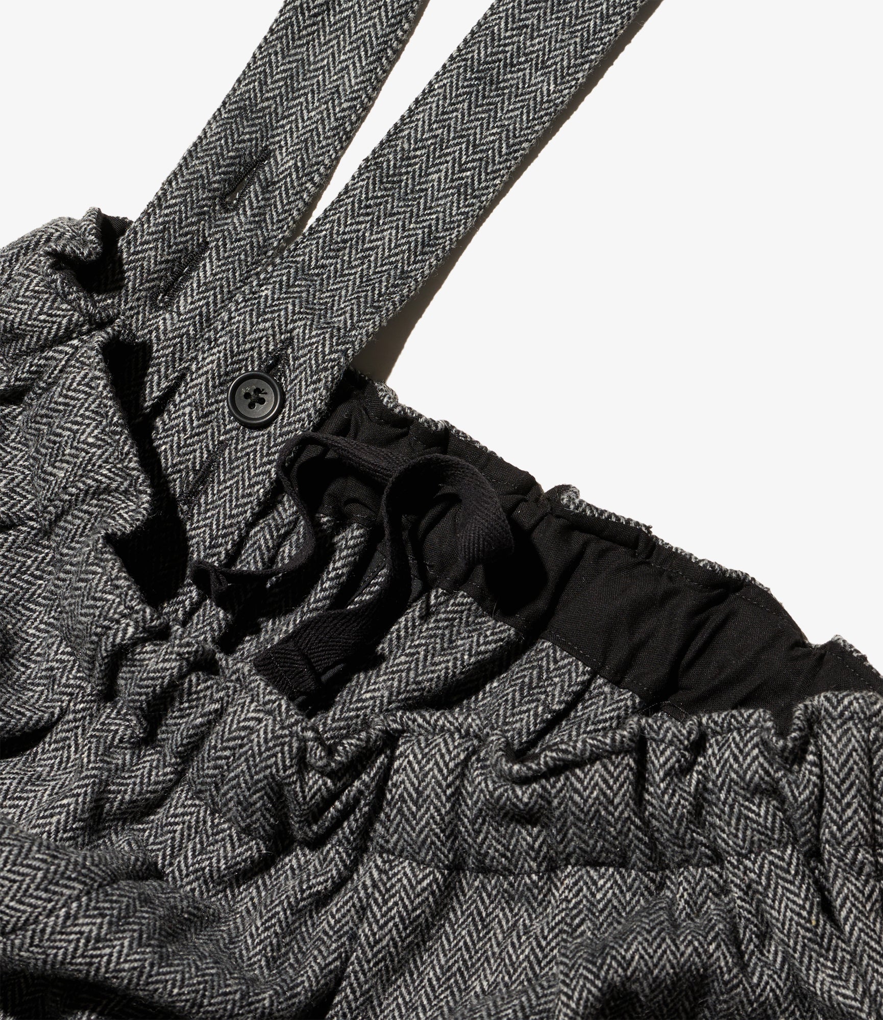Women's Balloon Pant - Grey Poly Wool Herringbone