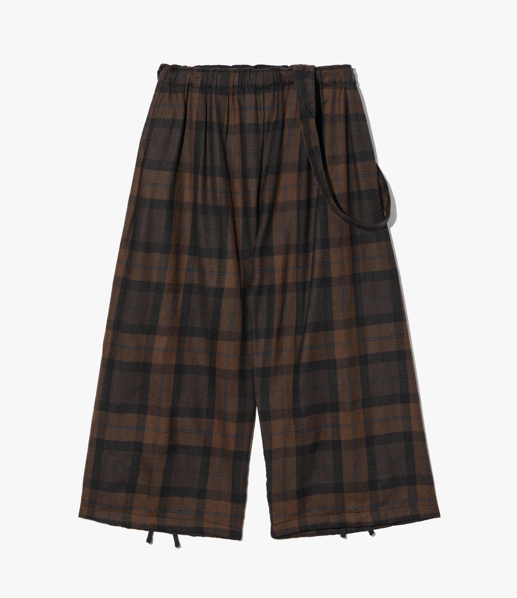 Women's Balloon Pant - Brown/Black Worsted Wool Plaid