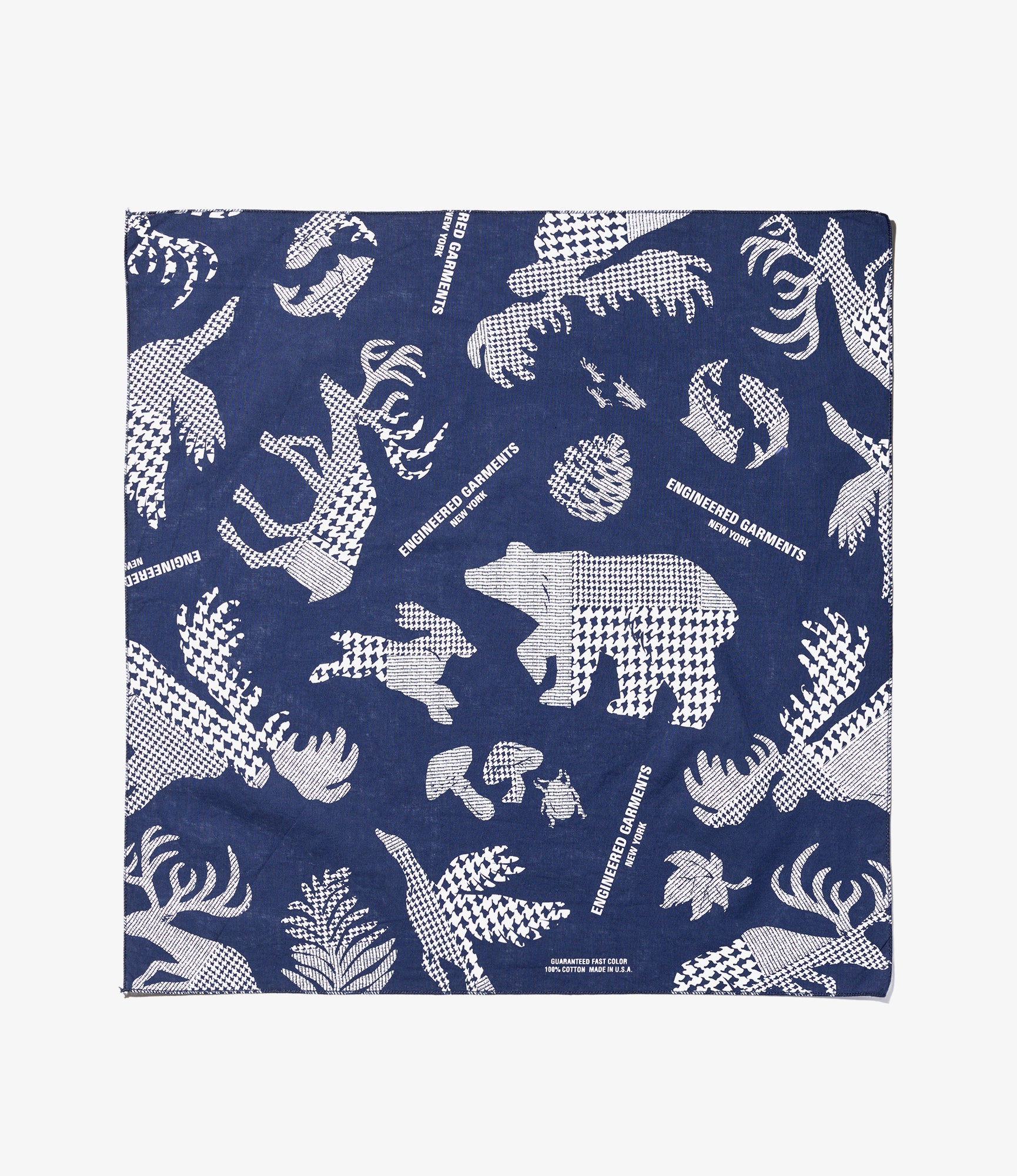 Printed Bandana - Navy - Animal