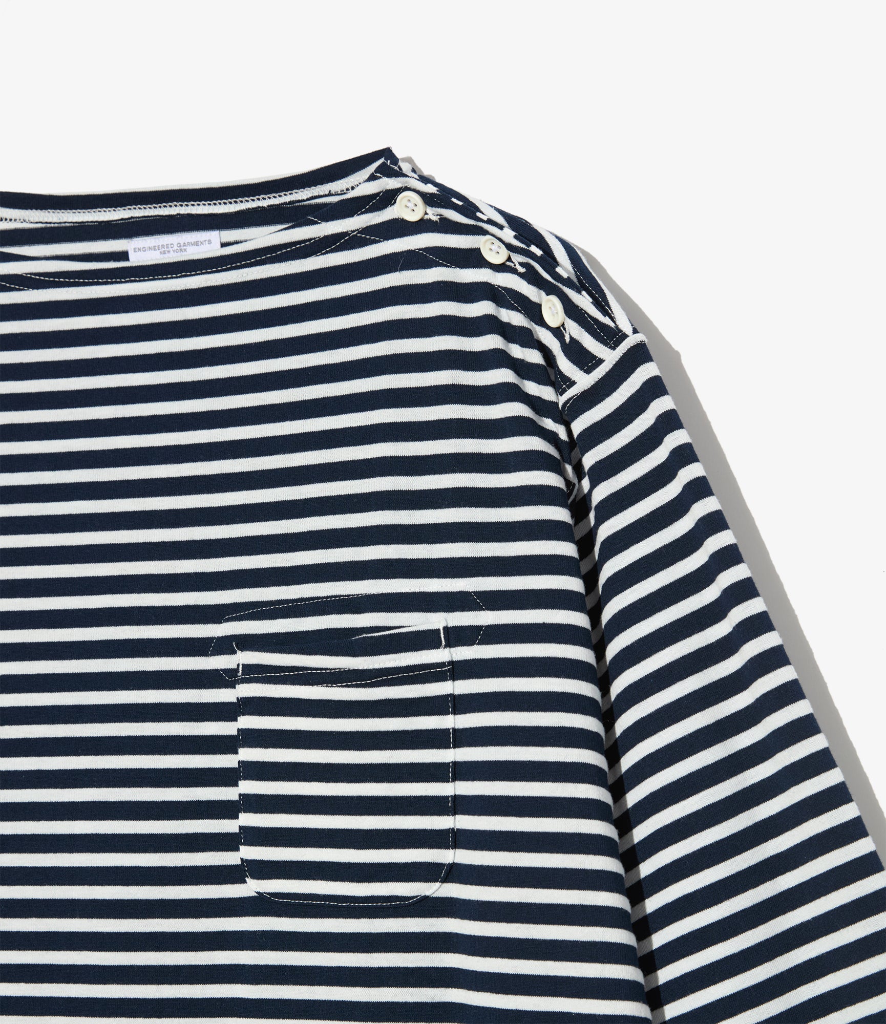Basque Shirt - Navy/White PC Stripe Jersey