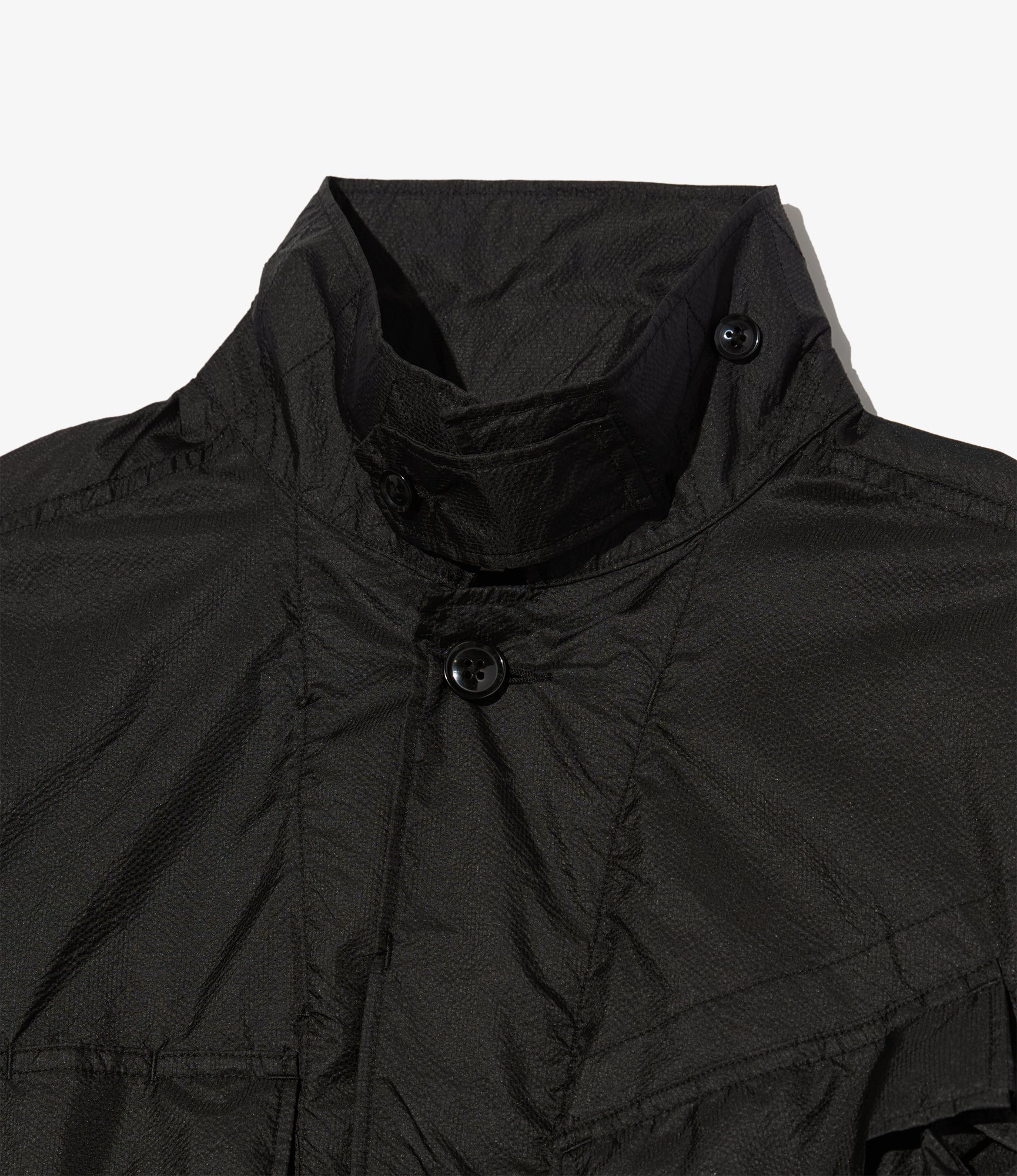 BDU Jacket - Black Nylon Micro Ripstop
