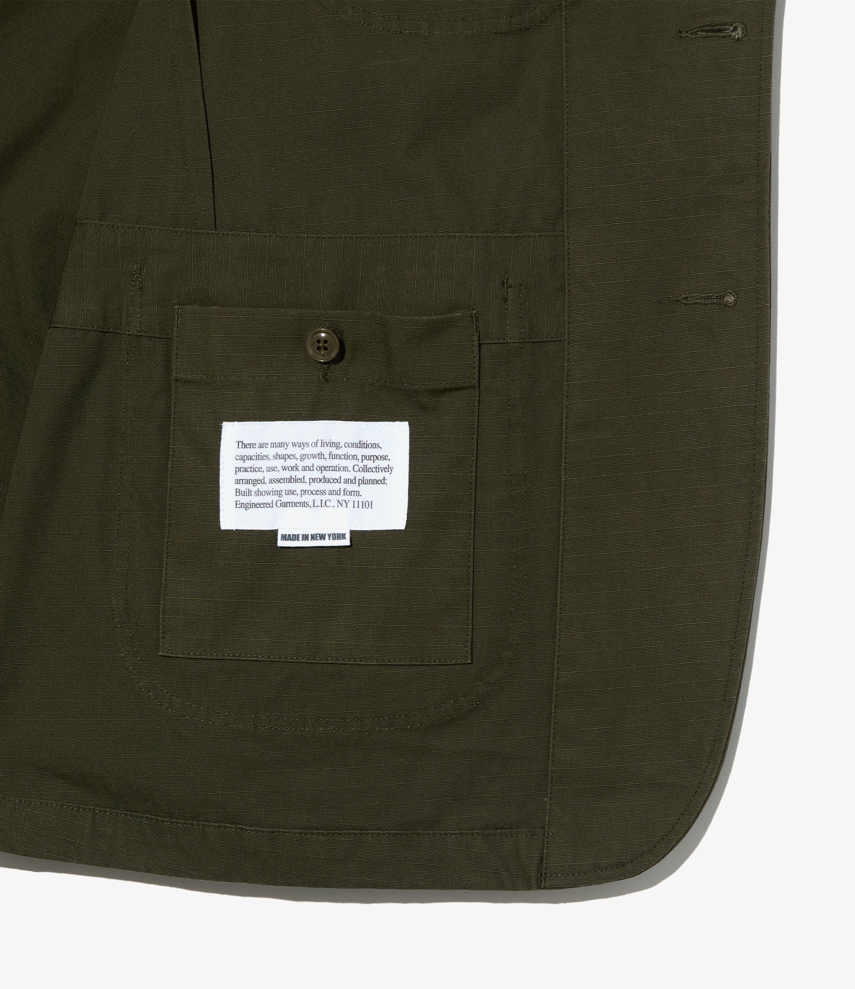 Bedford Jacket - Olive Heavyweight Cotton Ripstop