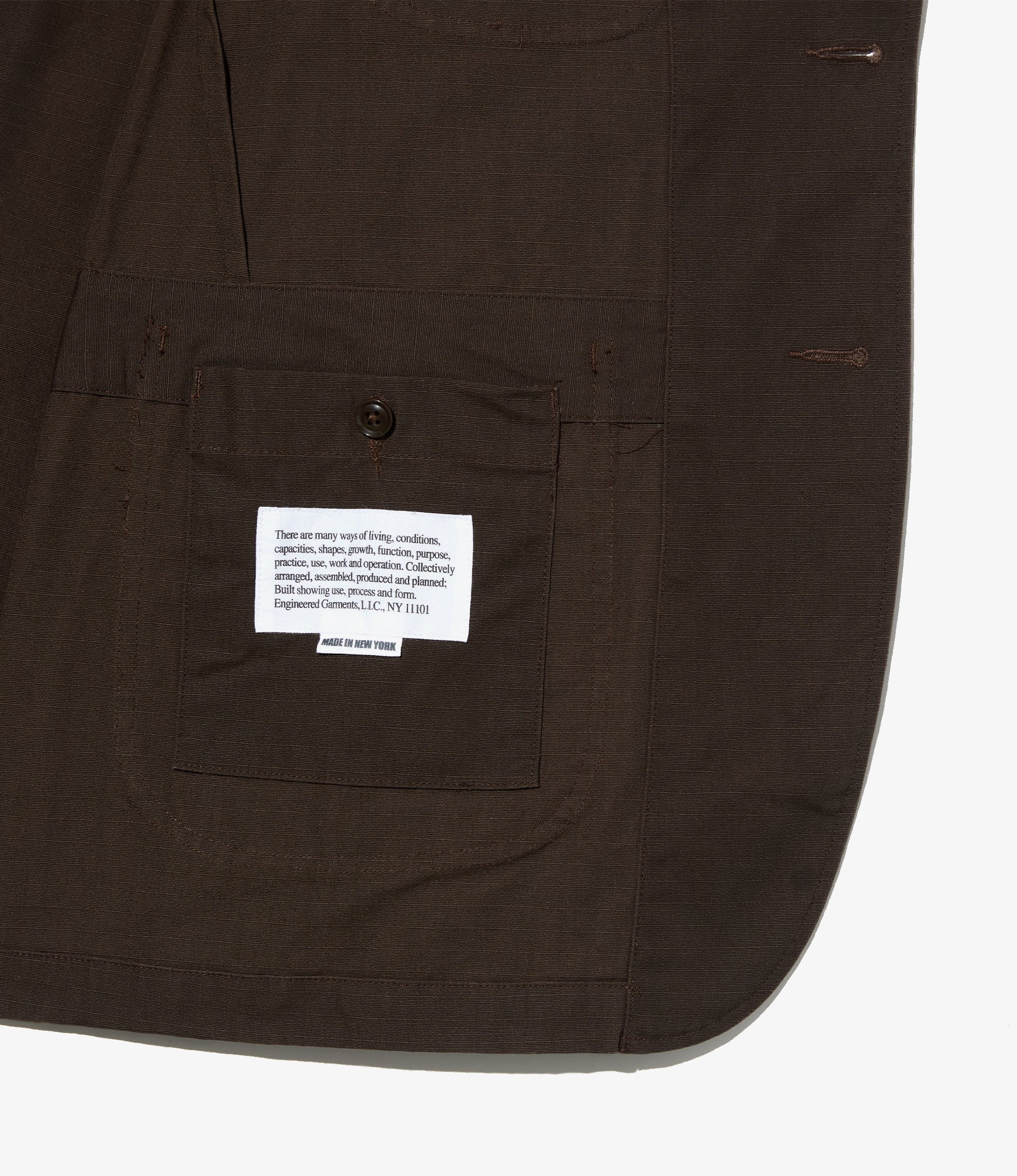 Bedford Jacket - Dk. Brown Heavyweight Cotton Ripstop