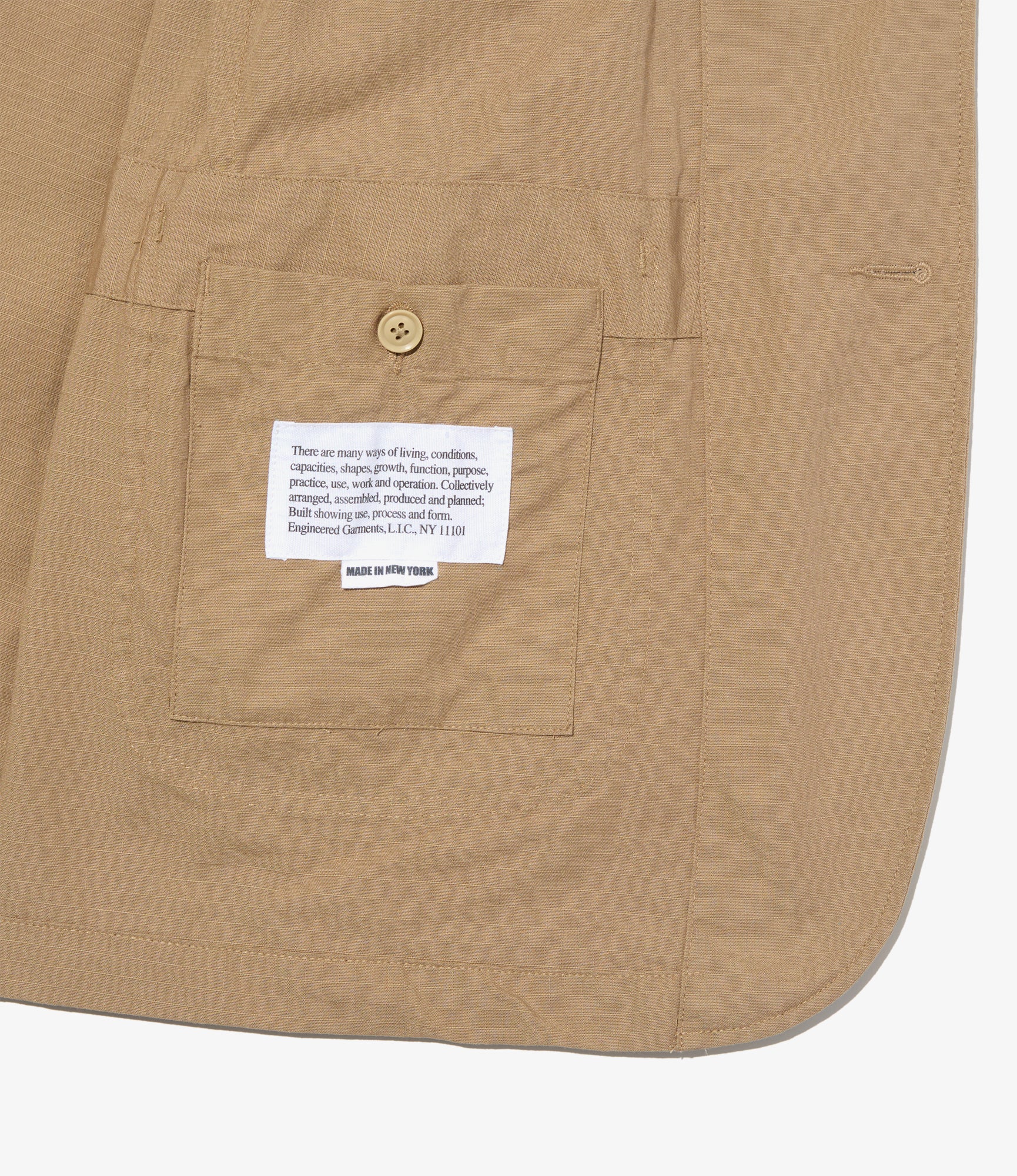 Bedford Jacket - Khaki Cotton Ripstop
