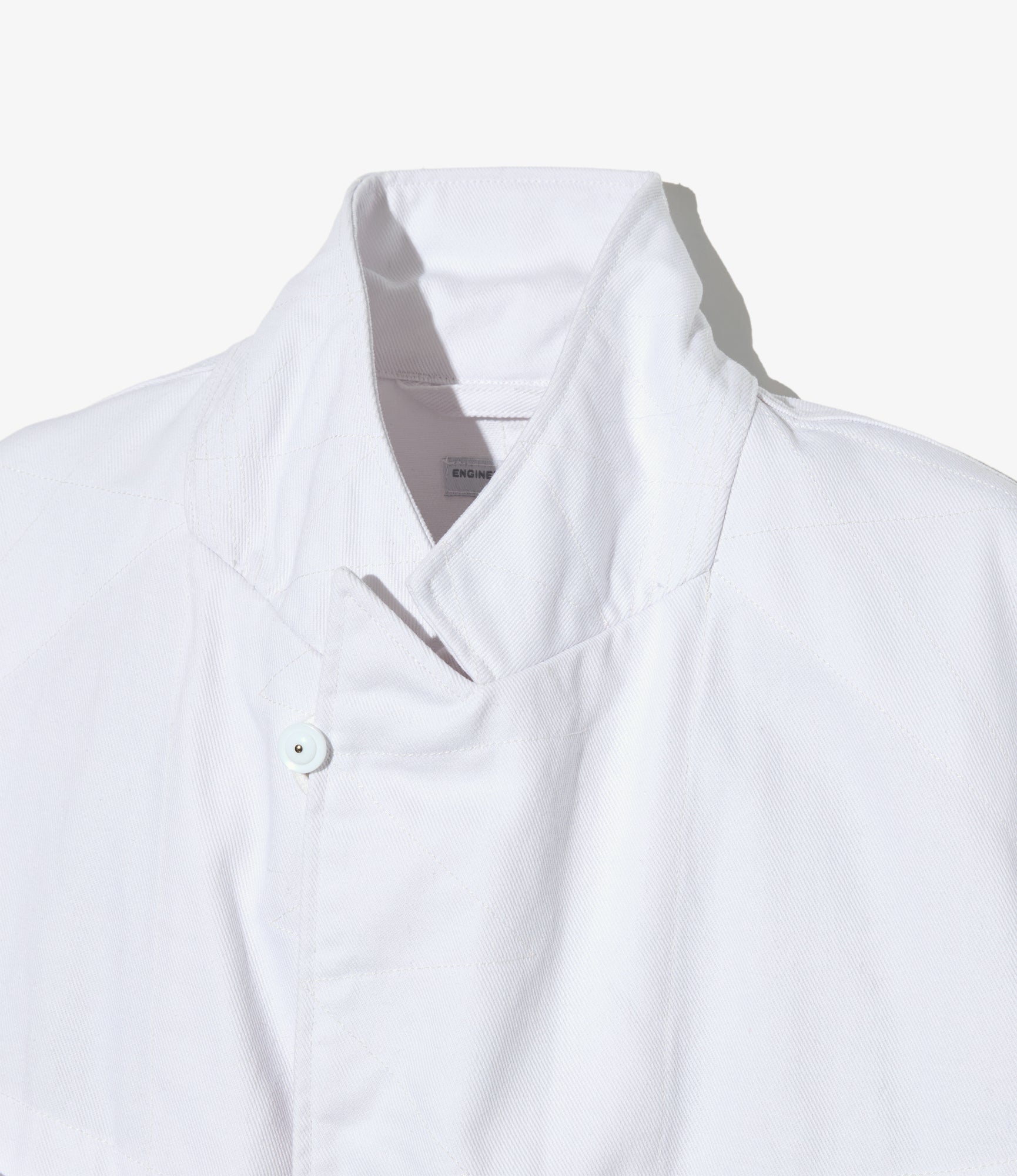 Bedford Jacket - White Cotton Heavy Twill