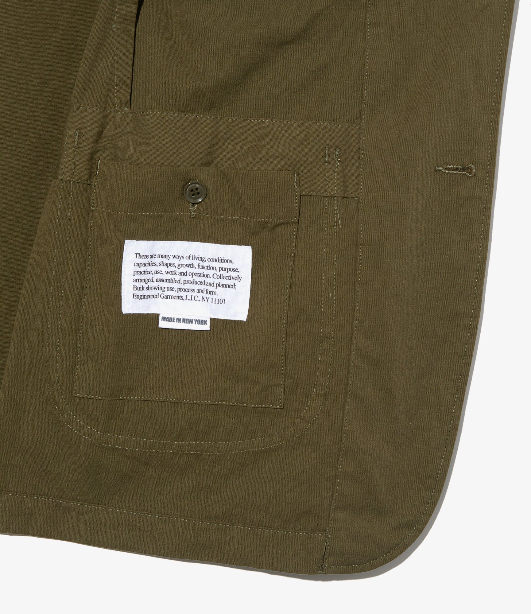 Bedford Jacket - Olive Cotton Sanded Cloth