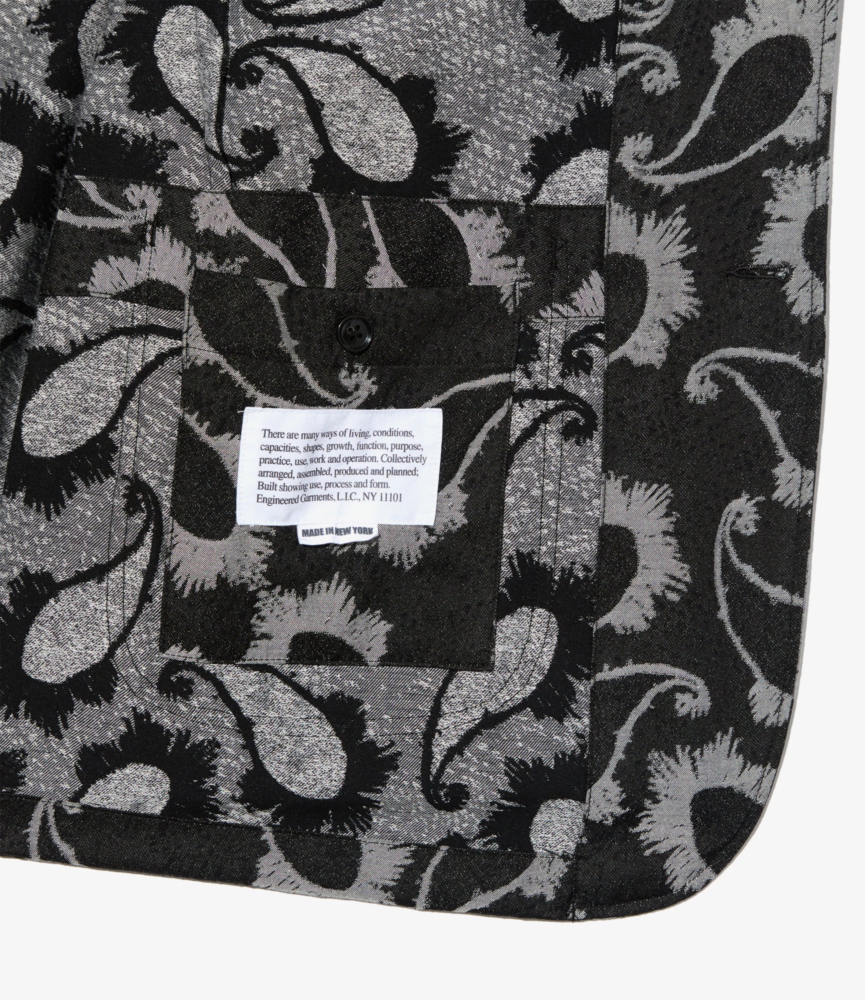Bedford Jacket - Black/Grey CP Paisley Jq.