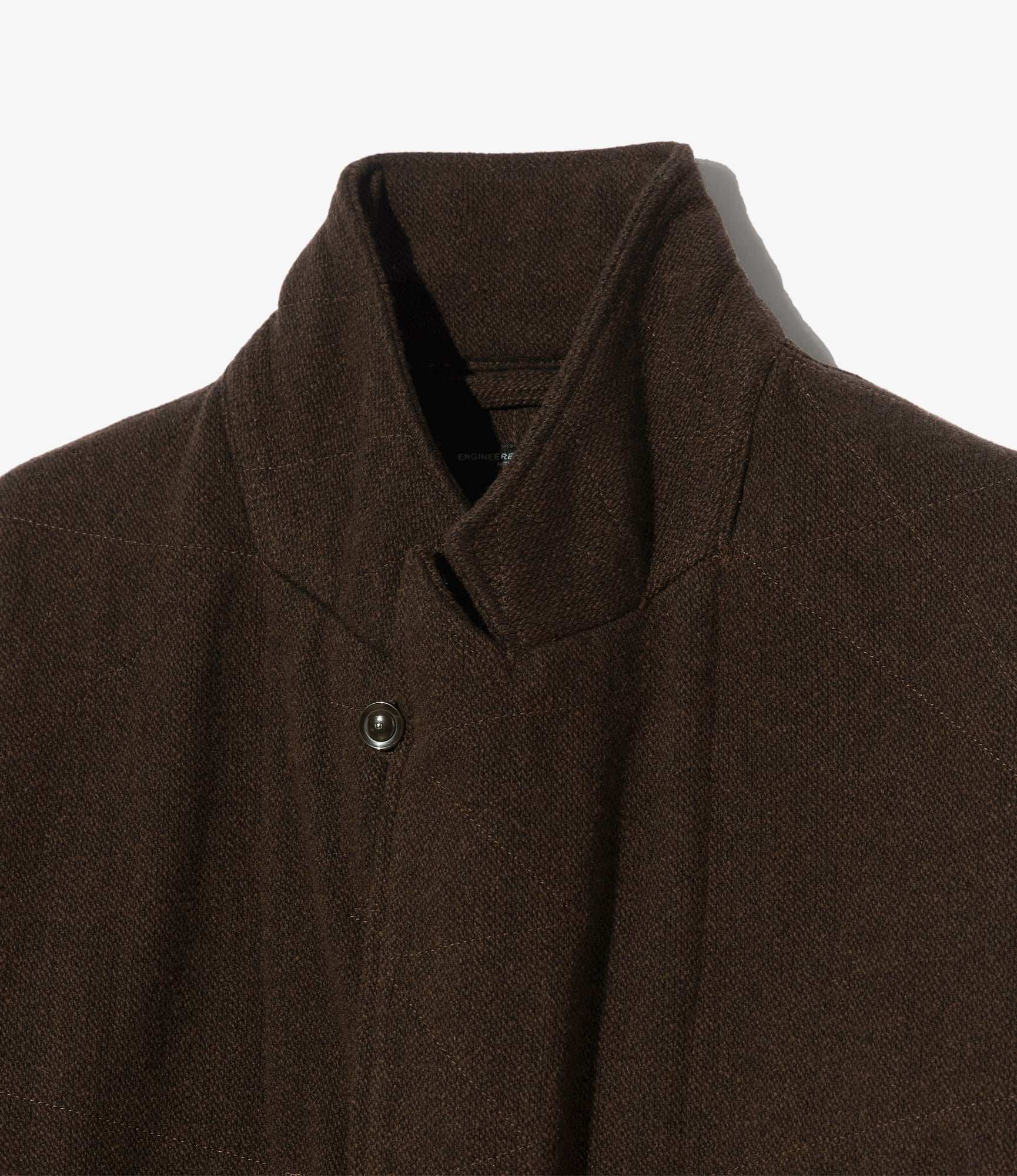 Bedford Jacket - Dk. Brown Wool Poly Heavy Tweed