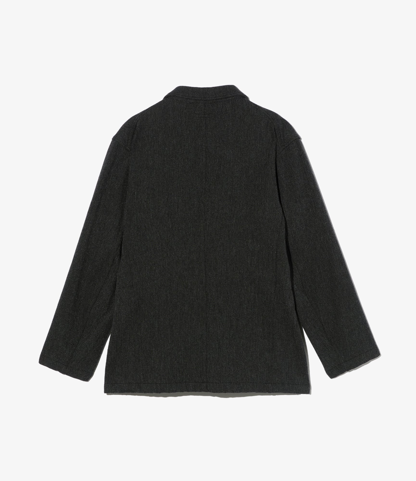 Bedford Jacket - Charcoal Wool Poly Heavy Tweed