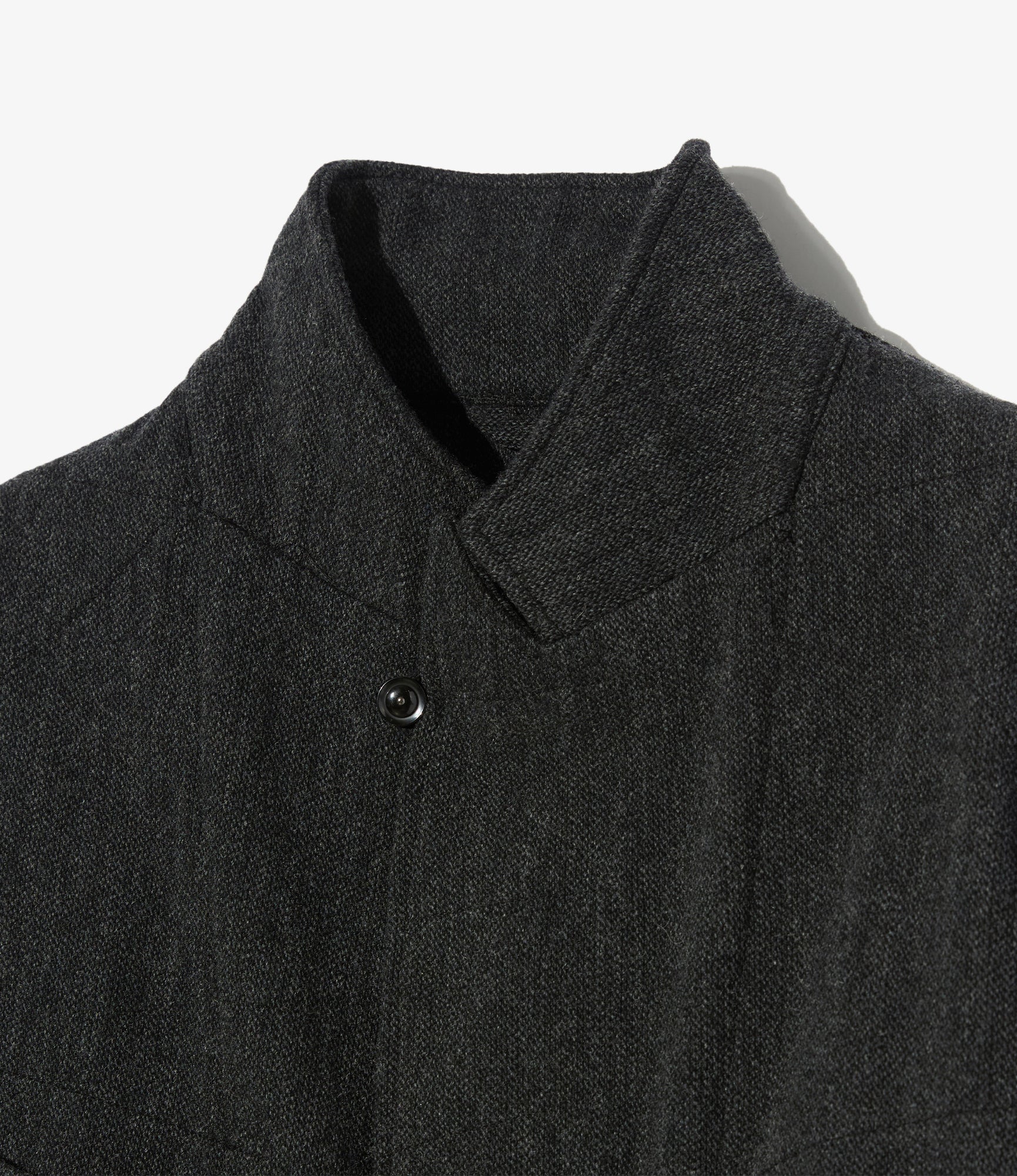 Bedford Jacket - Charcoal Wool Poly Heavy Tweed