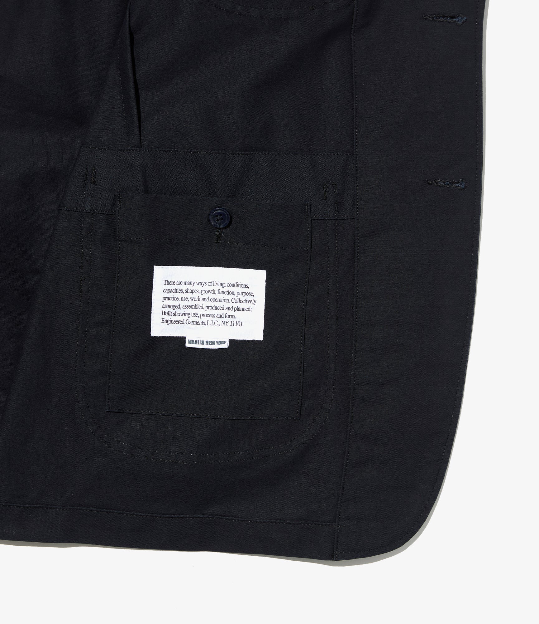 Bedford Jacket - Navy Cotton Double Cloth