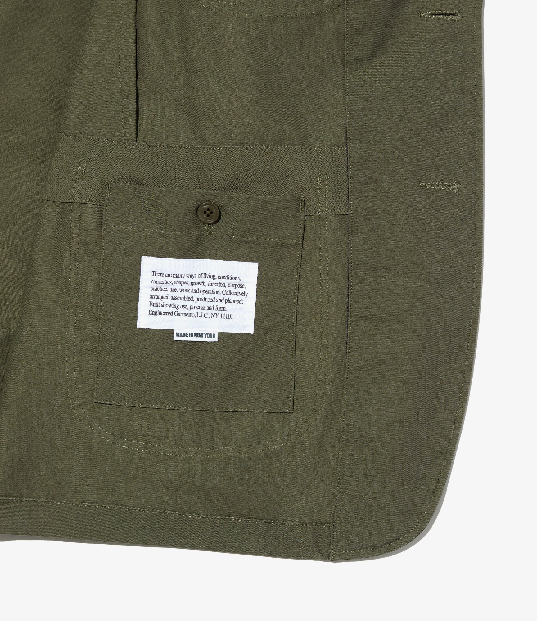 Bedford Jacket - Olive Cotton Double Cloth