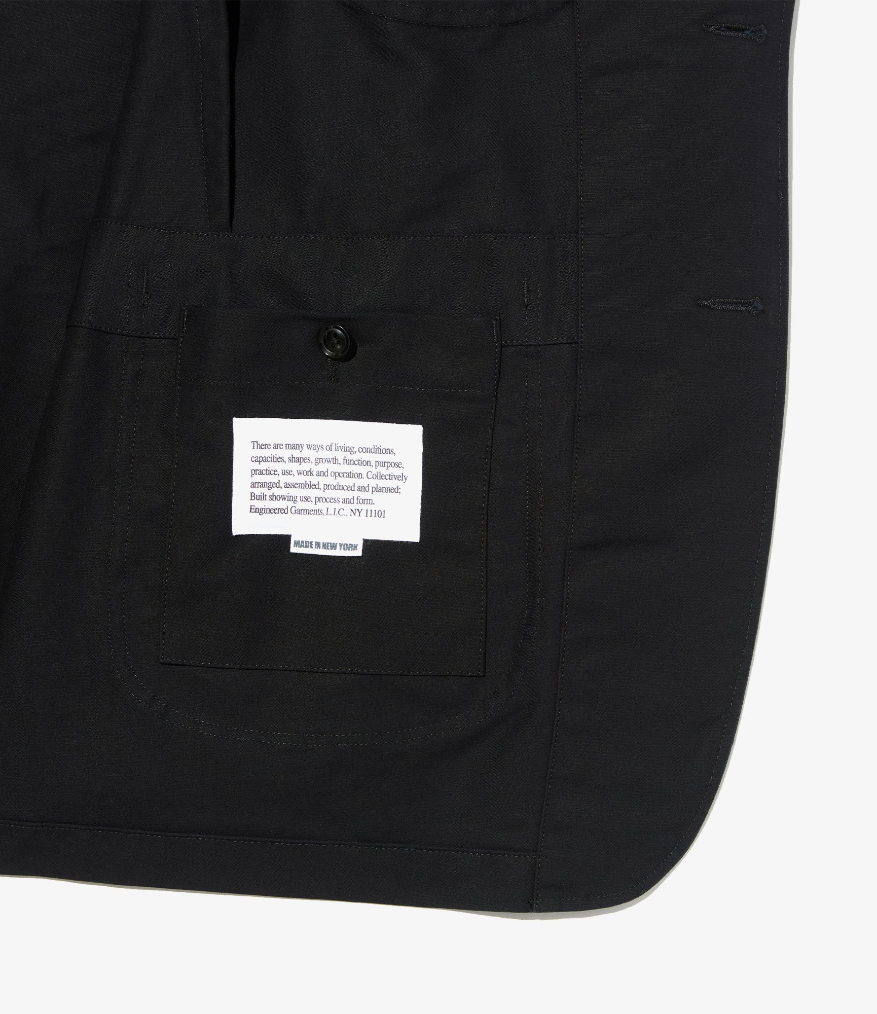 Bedford Jacket - Black Cotton Double Cloth