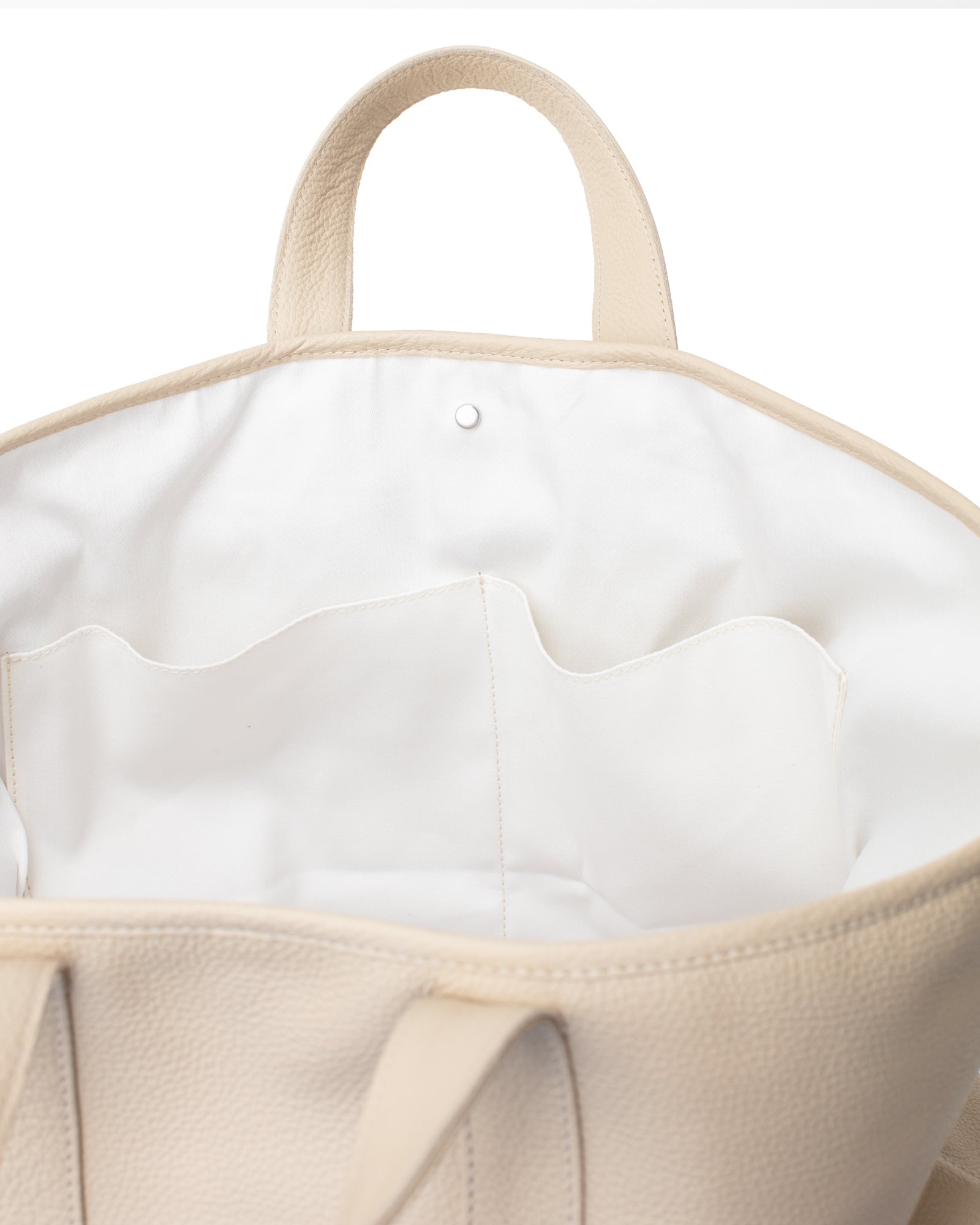 Hangout Forever - Bell Tote Bag - Natural Cowhide