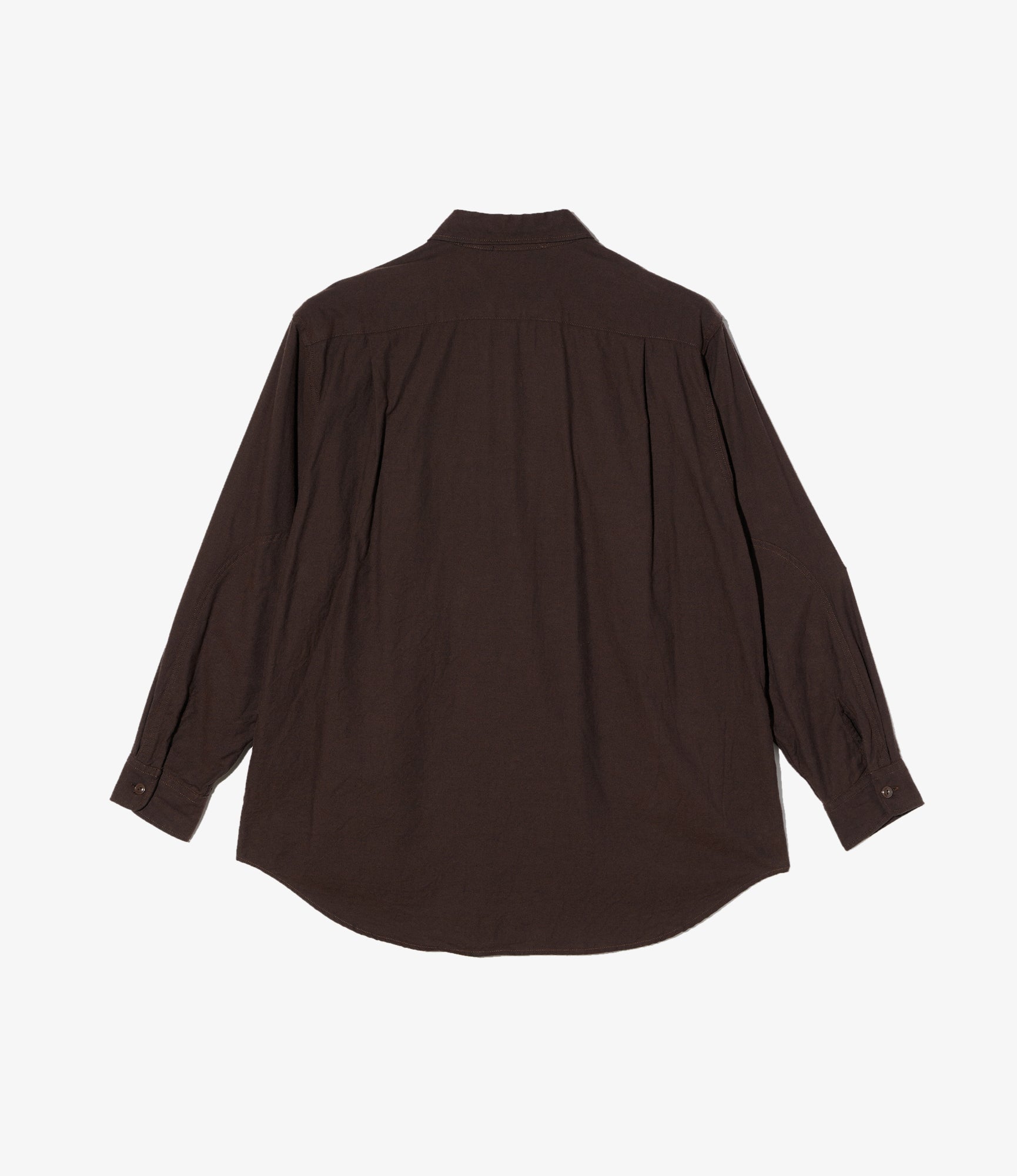 Binocular Shirt - Dk. Brown Cotton Brushed Twill
