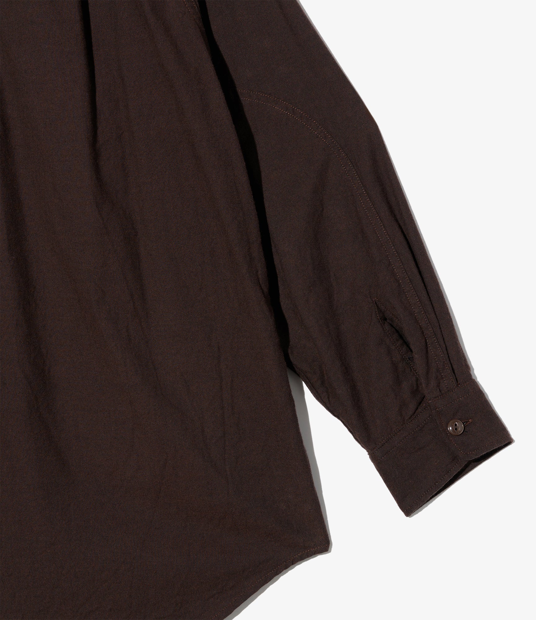 Binocular Shirt - Dk. Brown Cotton Brushed Twill