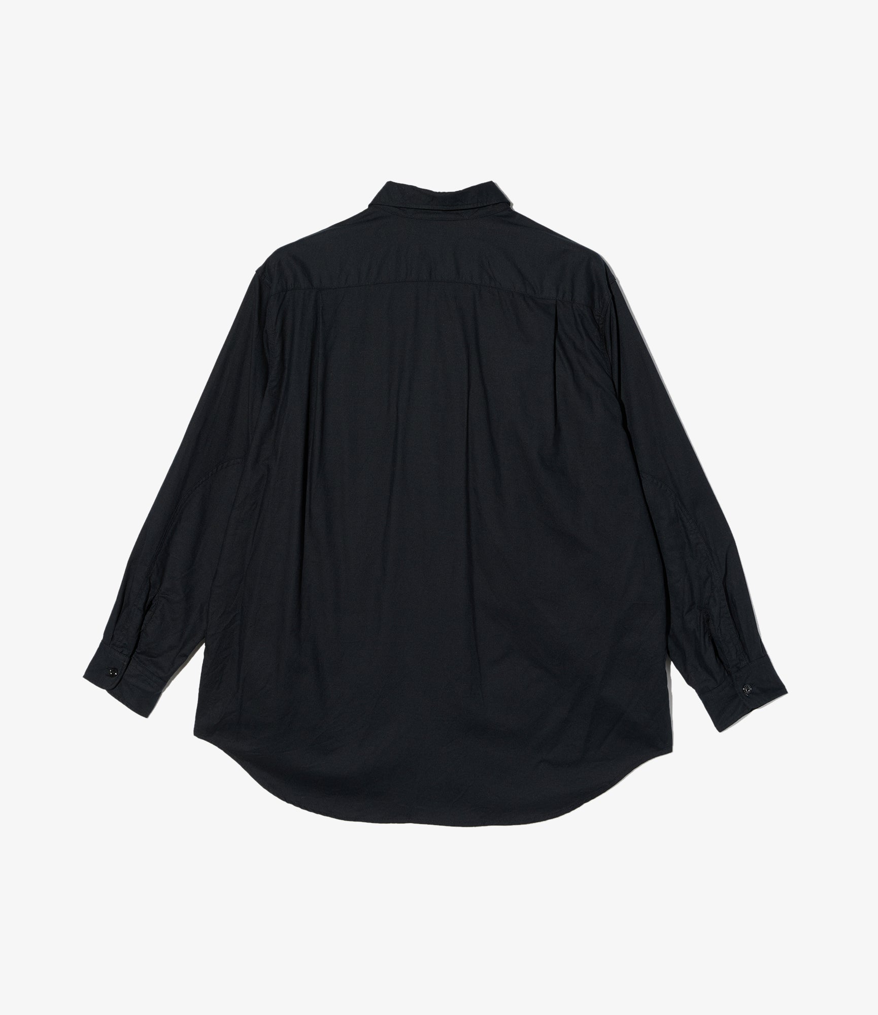 Binocular Shirt - Black Cotton Brushed Twill