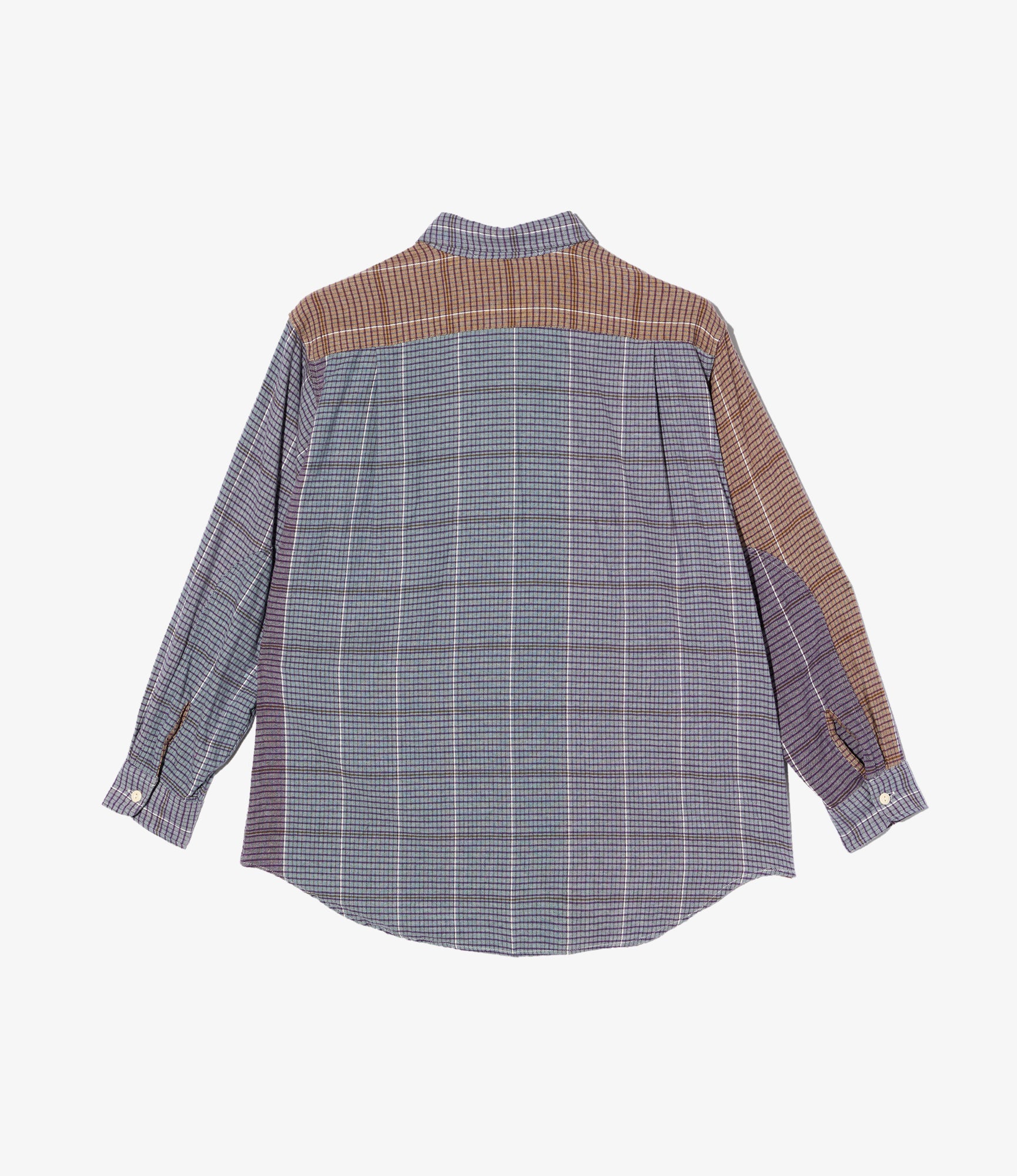 Binocular Shirt - Multi Color Cotton Color Block Check