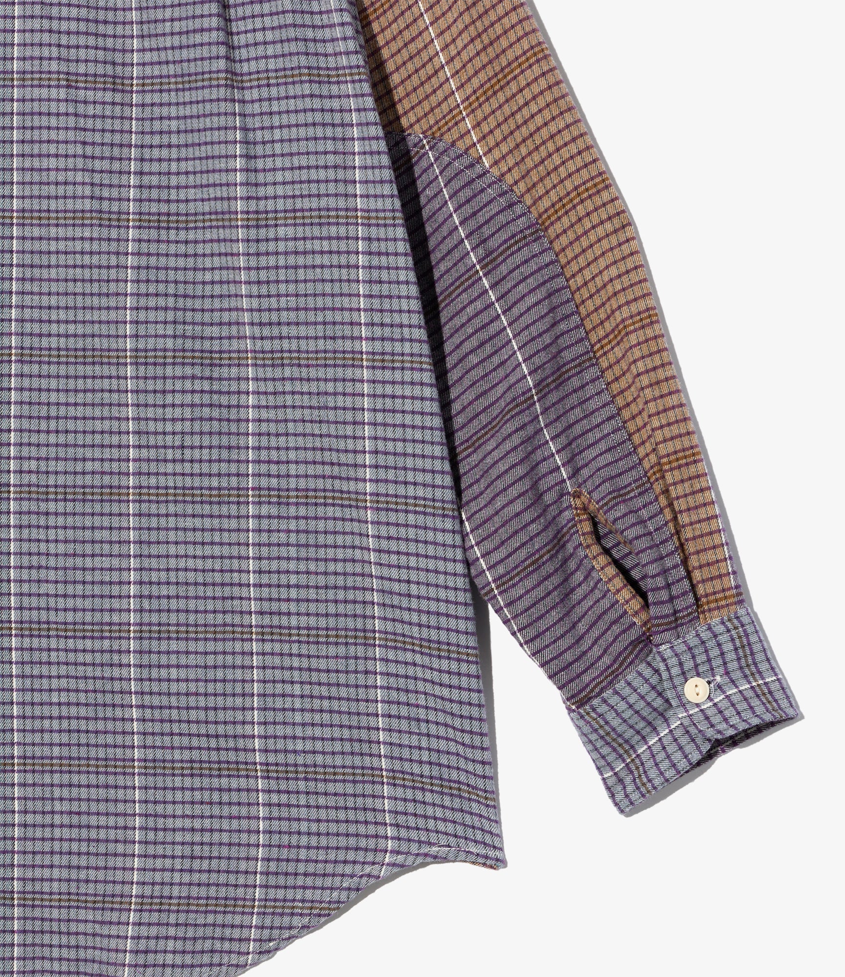 Binocular Shirt - Multi Color Cotton Color Block Check