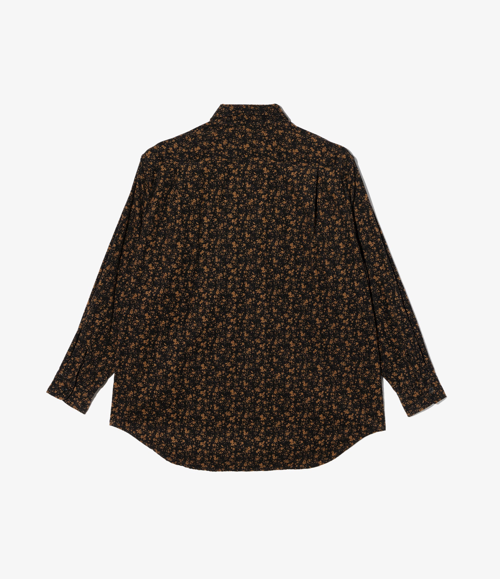Binocular Shirt - Black 21W Corduroy Small Floral Print