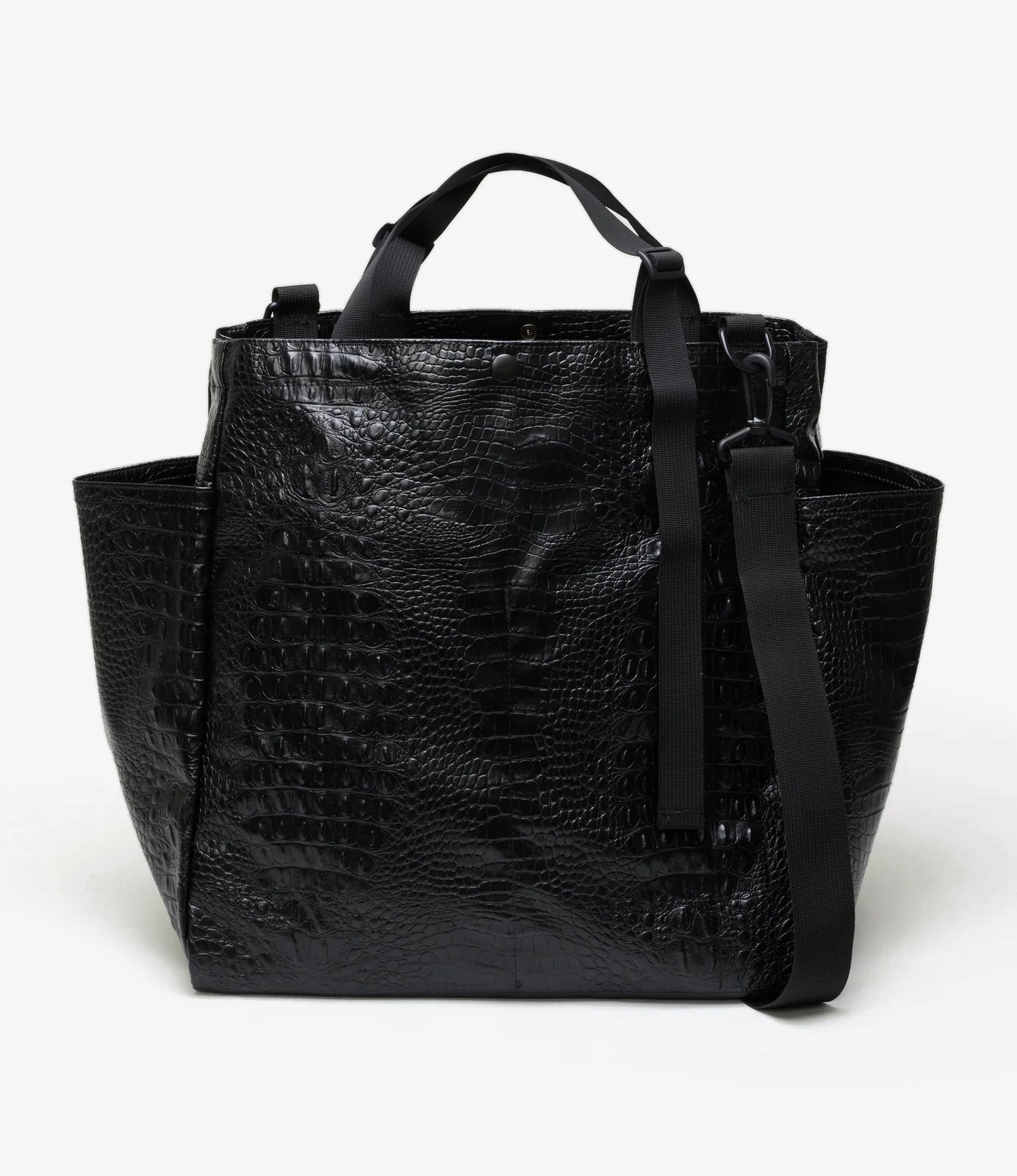Carry-all Beach Bag - Black Croco