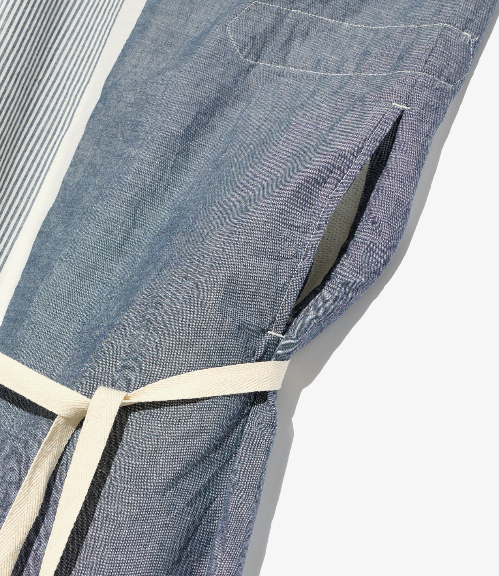 Butchers Apron - Blue/White Stripe Cotton Chambray