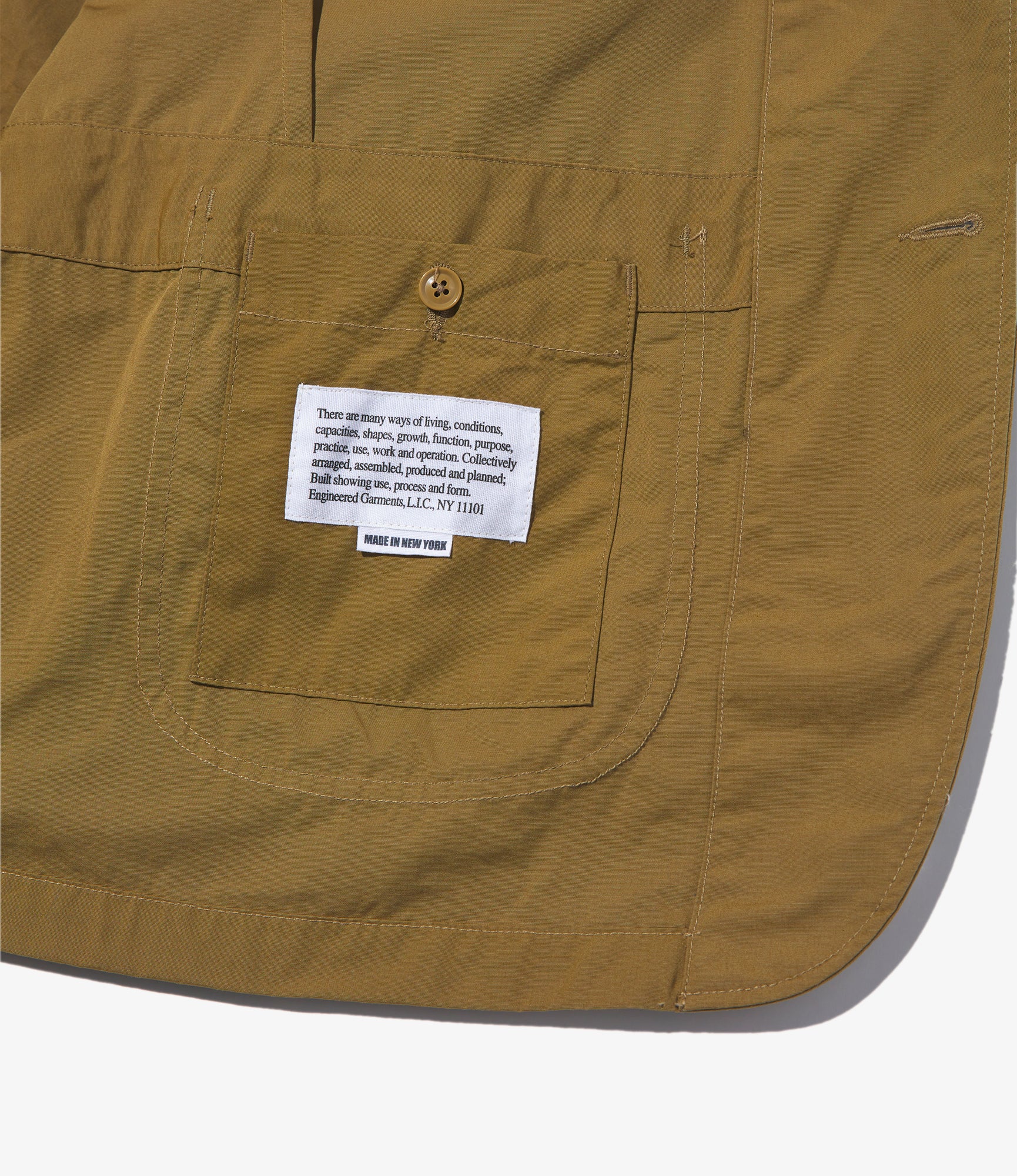 Bedford Jacket - Dk. Khaki Cotton Crosgrain