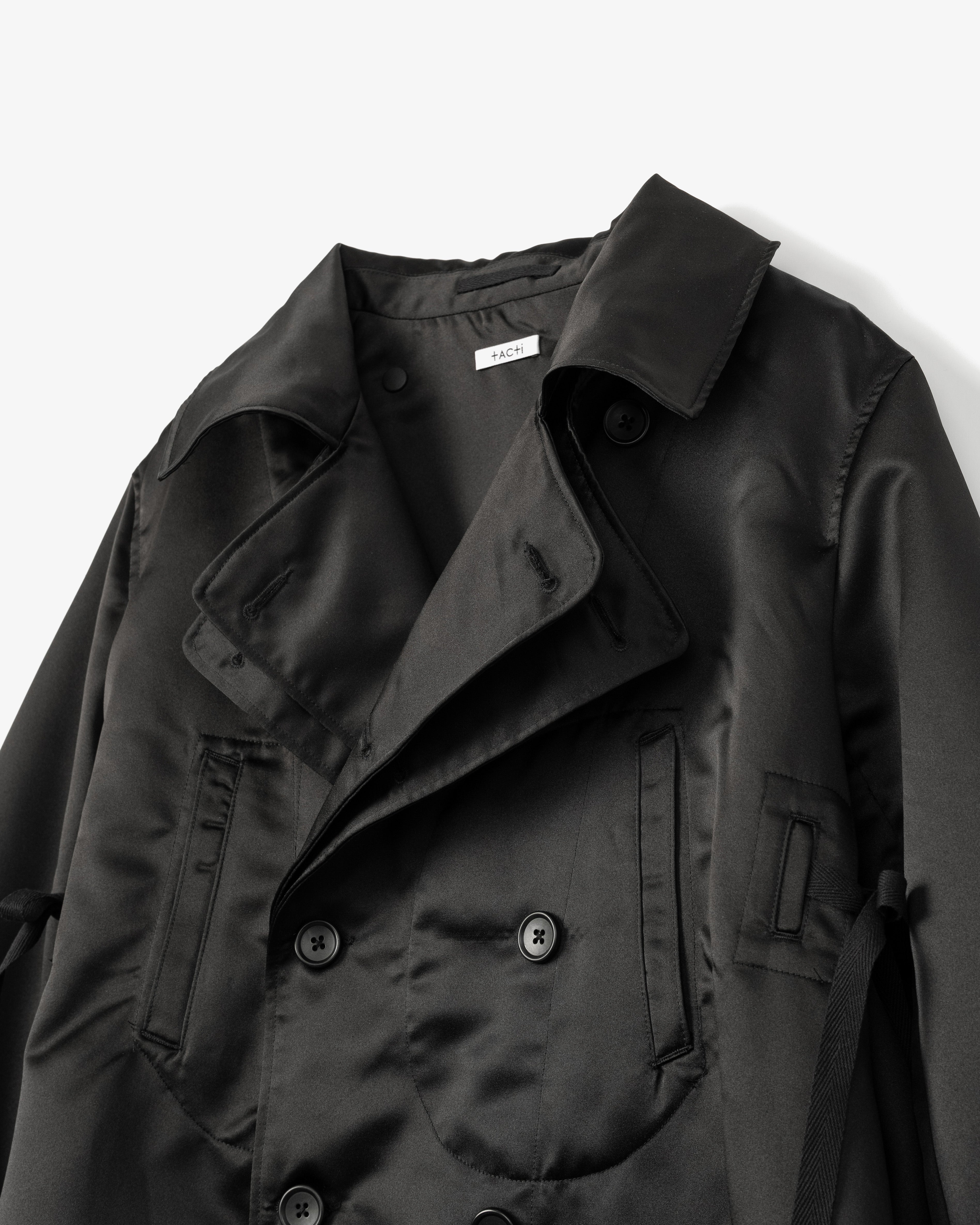 Women's Pea Dress - Black Mystique Satin