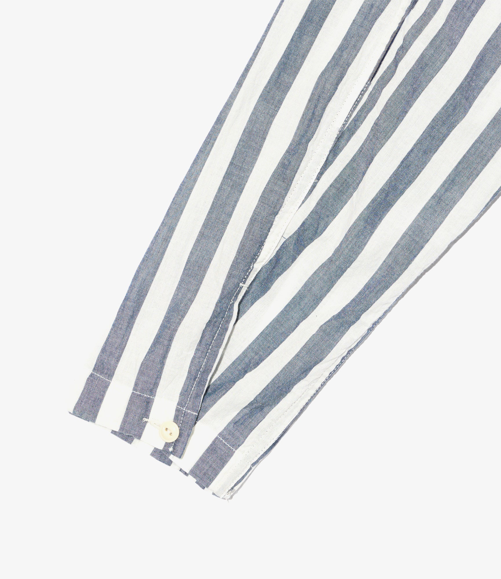 Cagoule Shirt - Blue/White Stripe Cotton Chambray