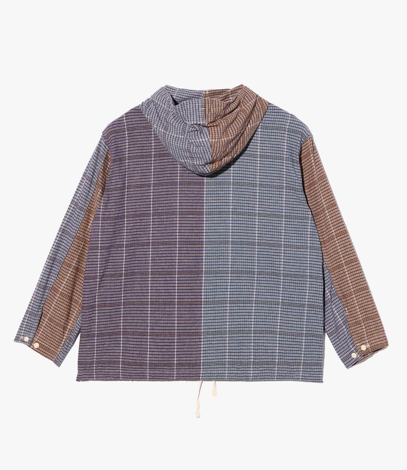 Cagoule Shirt - Multi Color Cotton Color Block Check