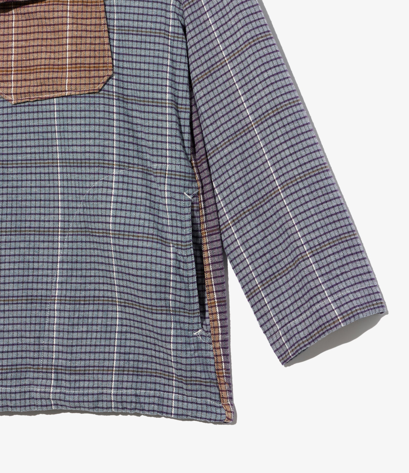 Cagoule Shirt - Multi Color Cotton Color Block Check