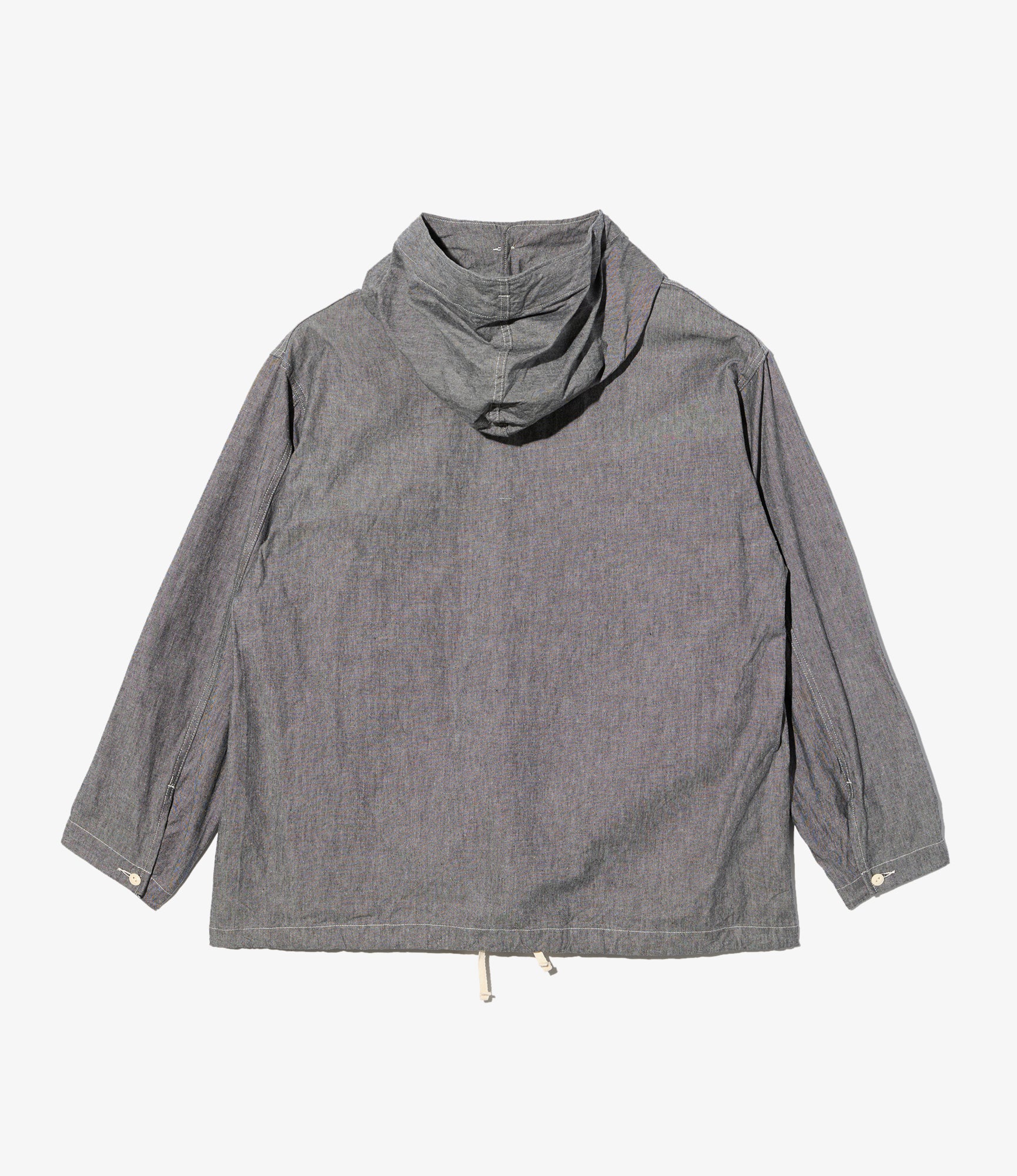 Cagoule Shirt - Grey Cotton Chambray