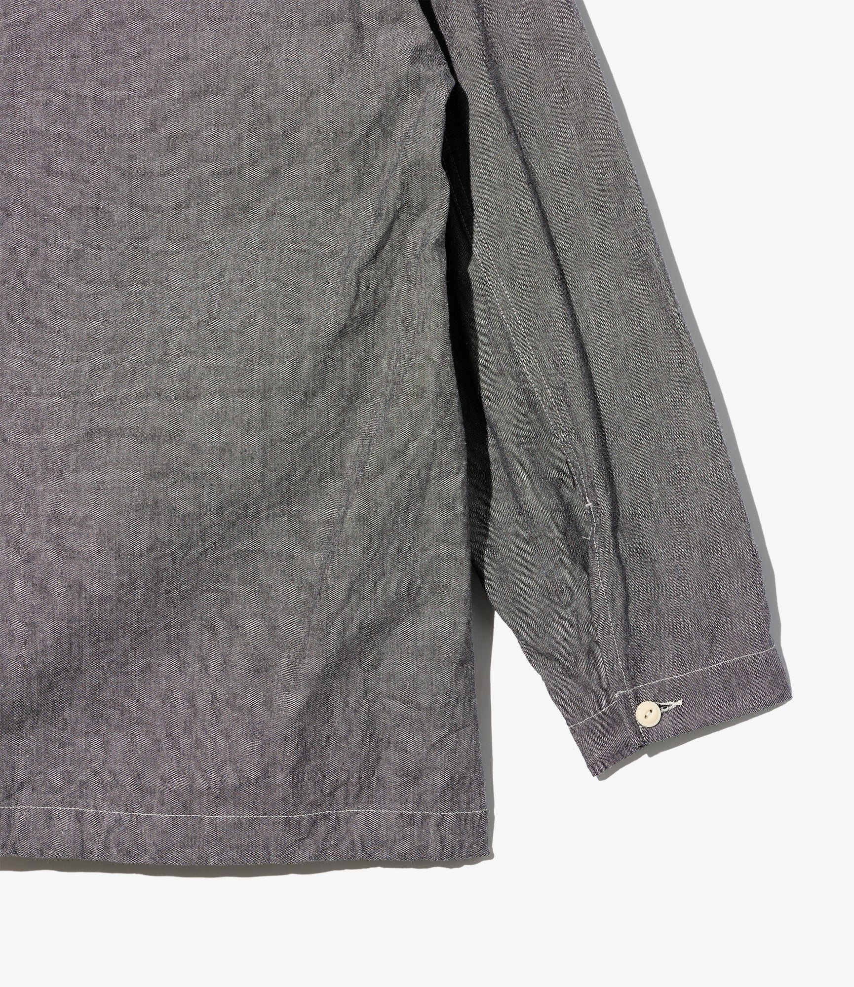 Cagoule Shirt - Grey Cotton Chambray