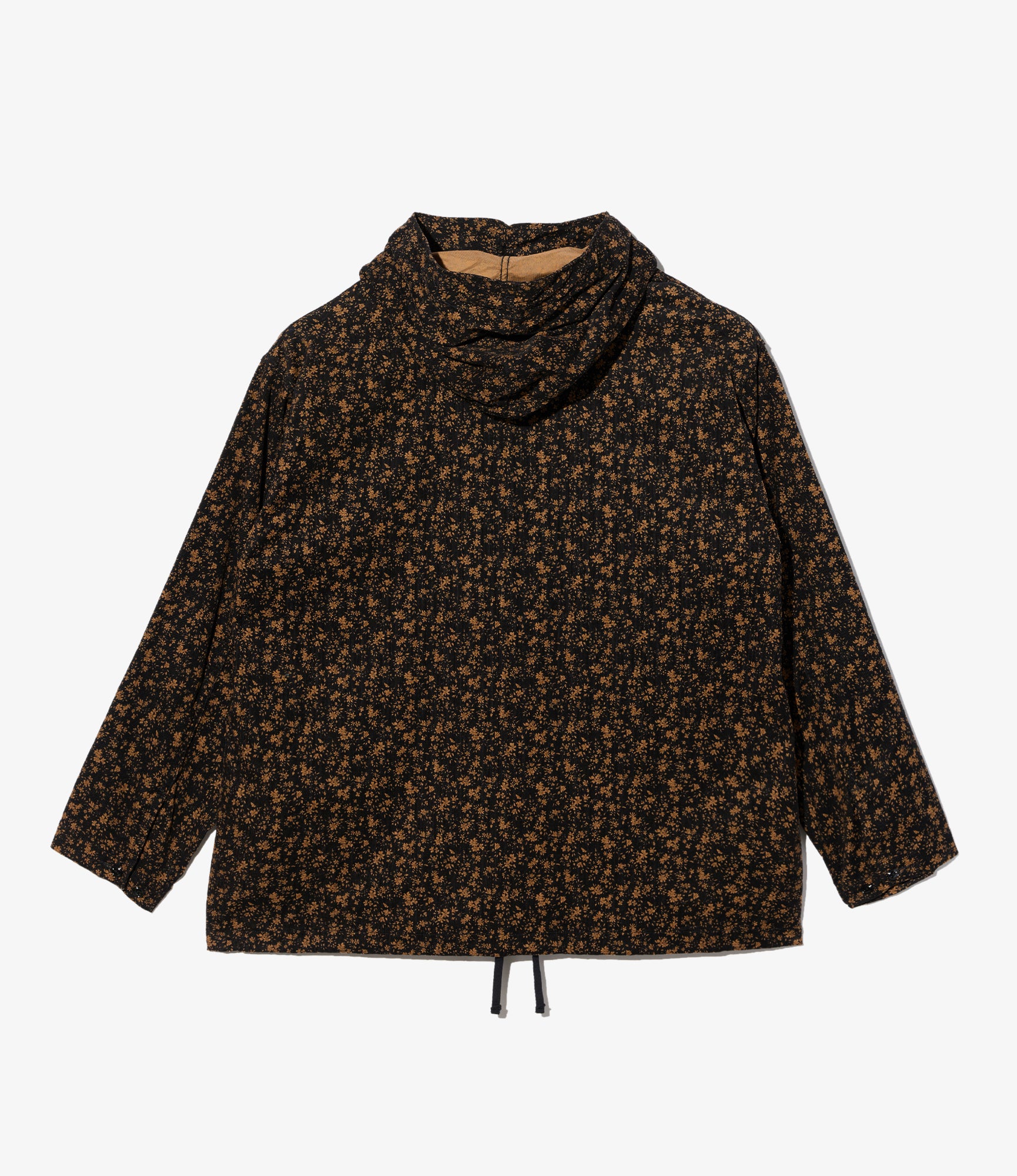 Cagoule Shirt - Black 21W Corduroy Small Floral Print