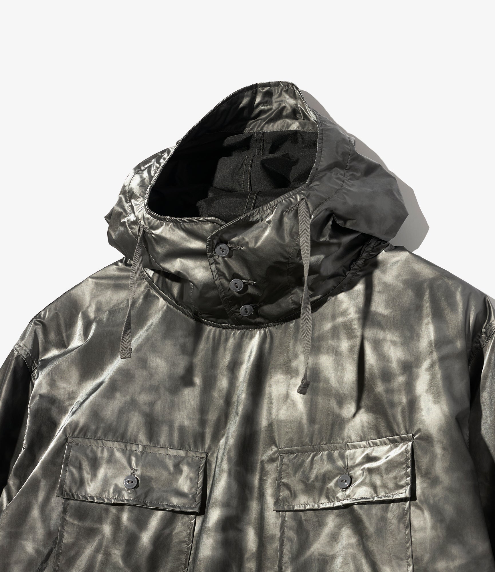 Cagoule - Silver Nylon Shadow Print