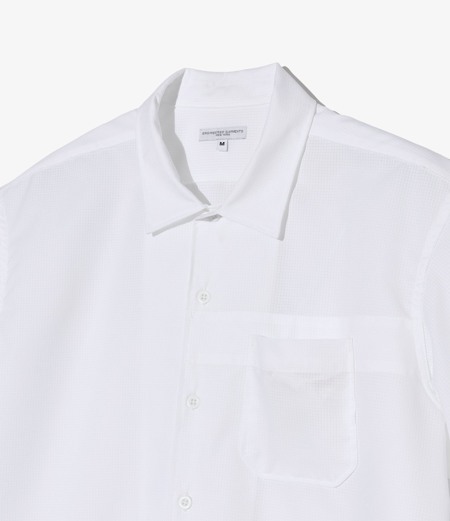 Camp Shirt - White Polyester Mesh