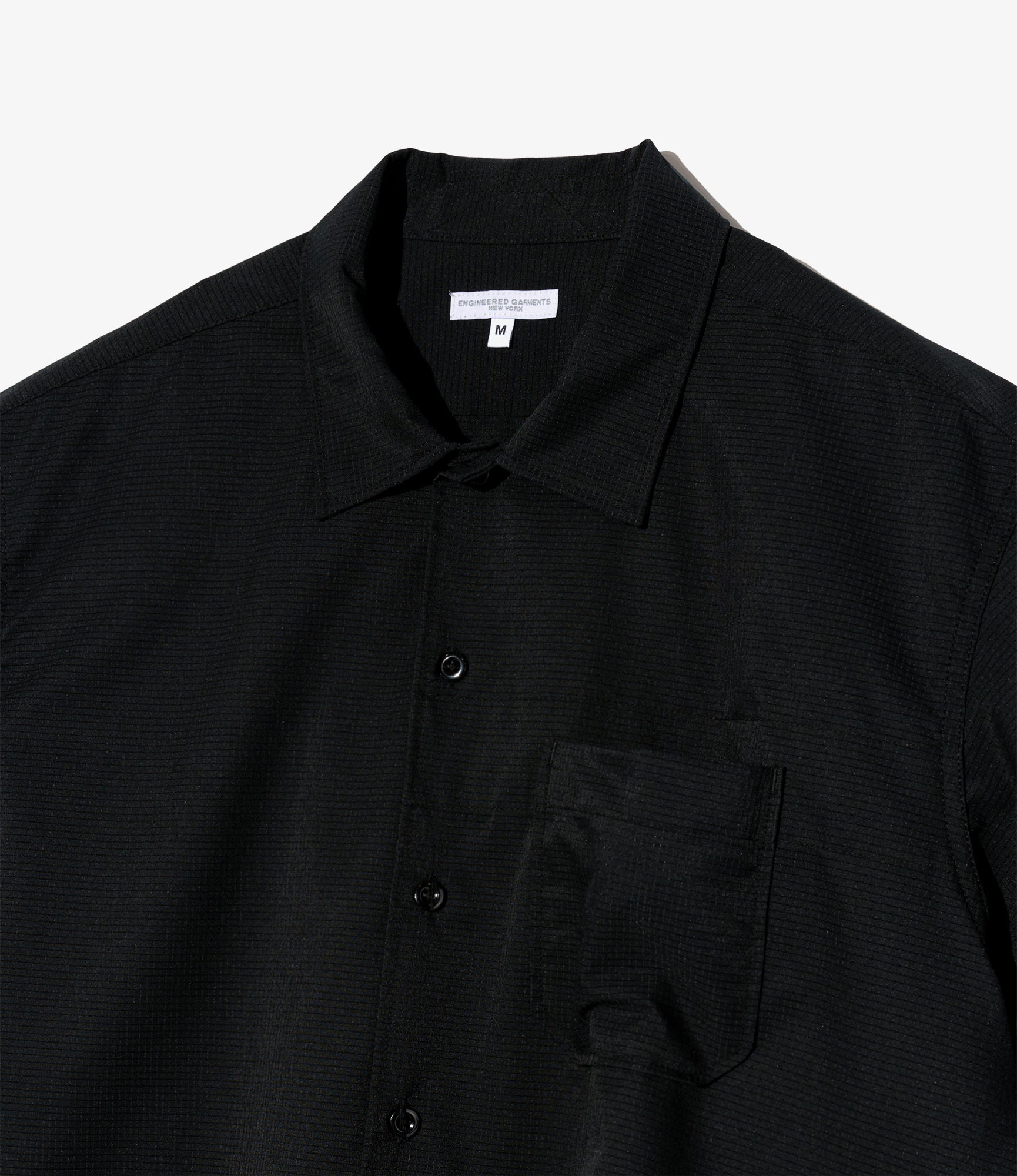 Camp Shirt - Black Polyester Mesh