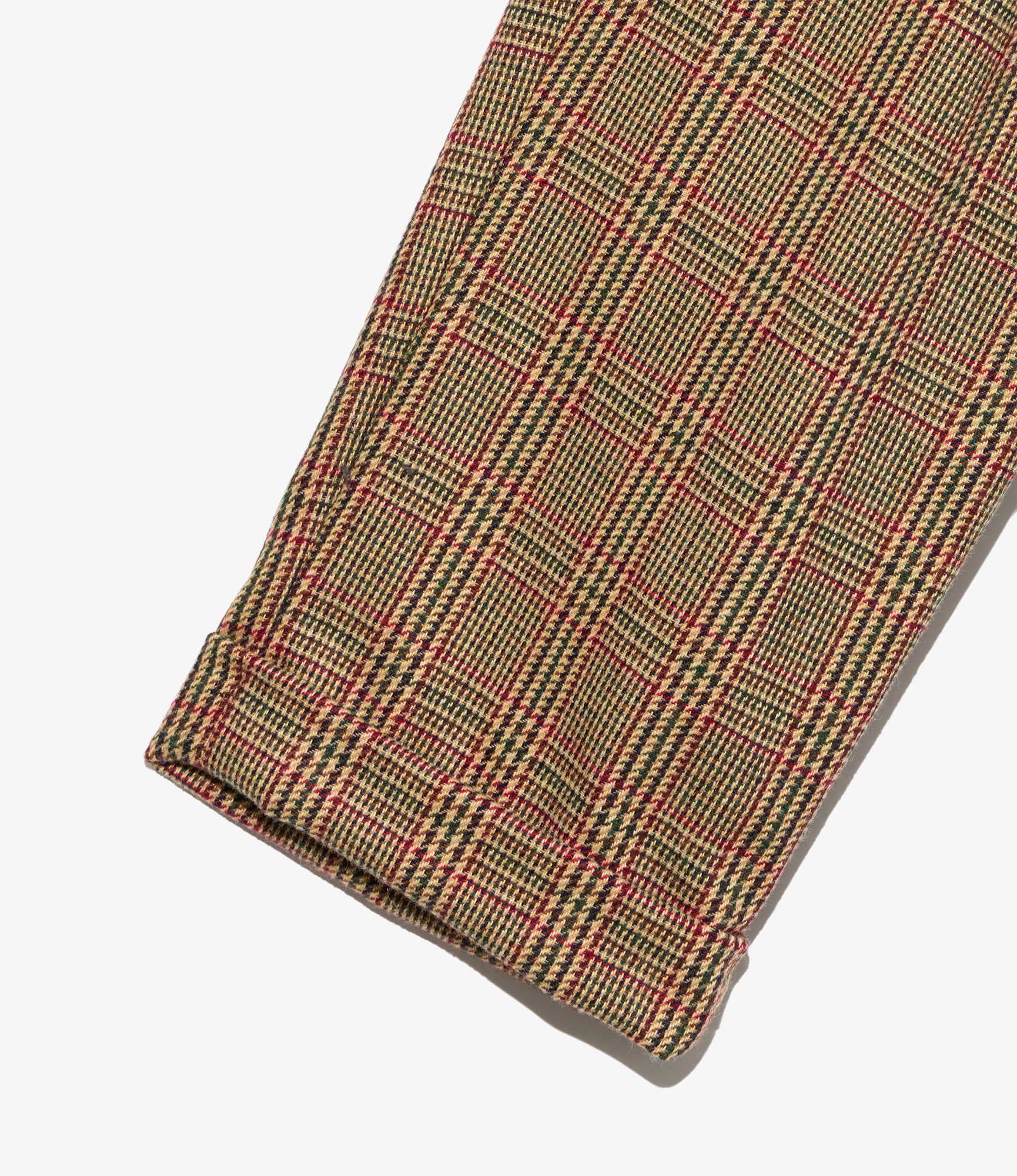 Carlyle Pant - Tan/Red Wool Poly Glen Plaid