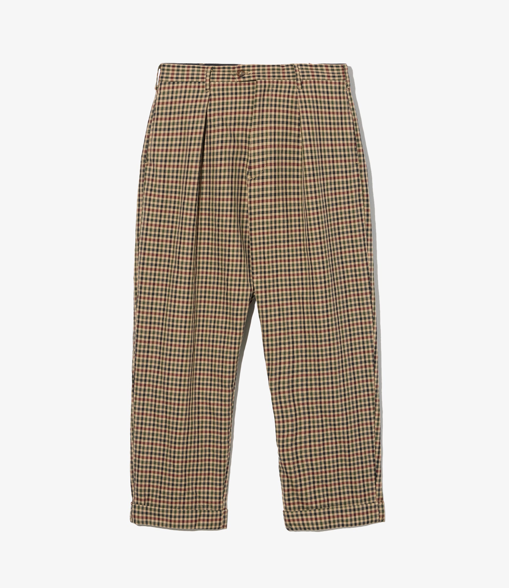 Carlyle Pant - Brown/Olive Heavy Gunclub Check