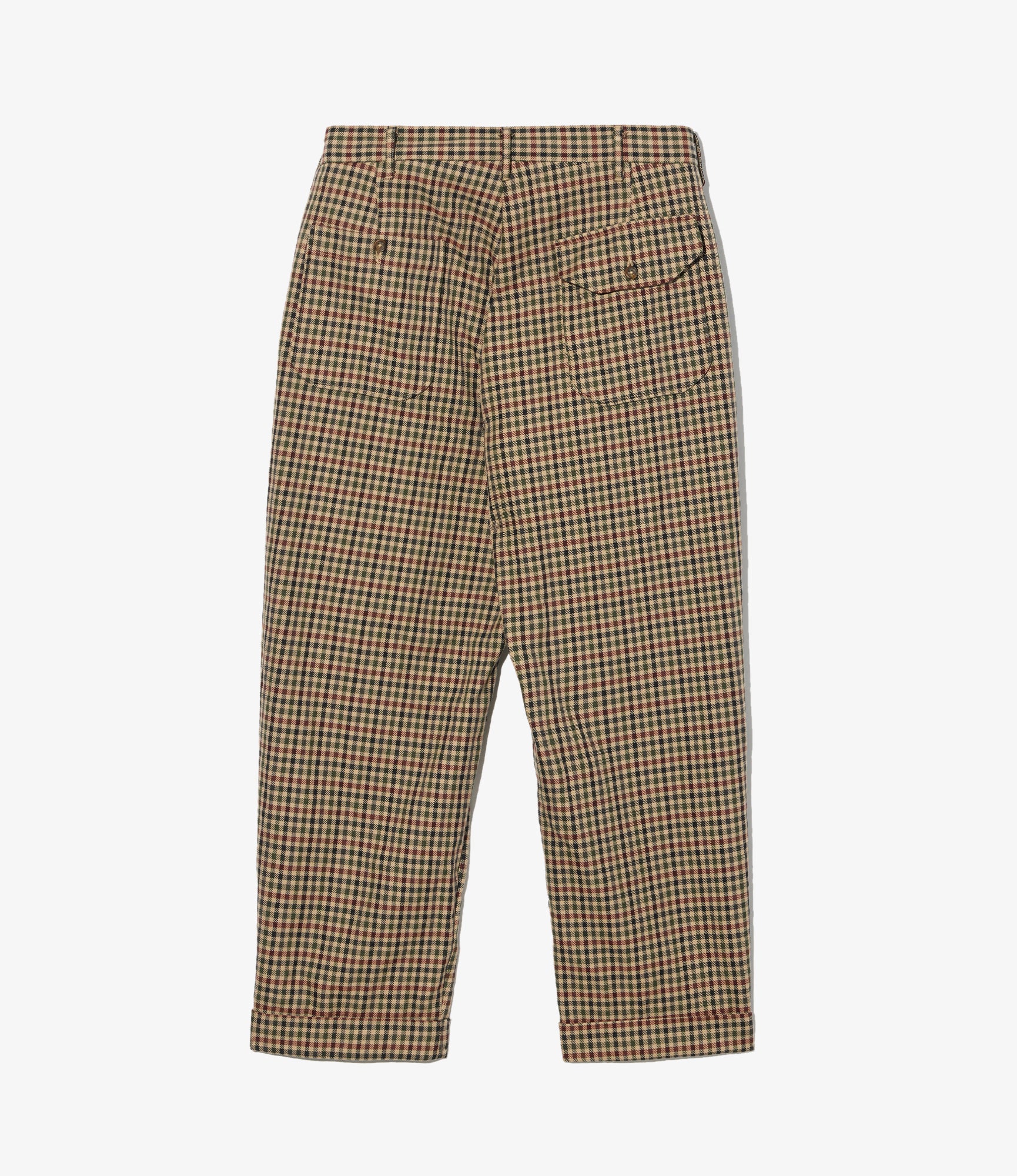 Carlyle Pant - Brown/Olive Heavy Gunclub Check