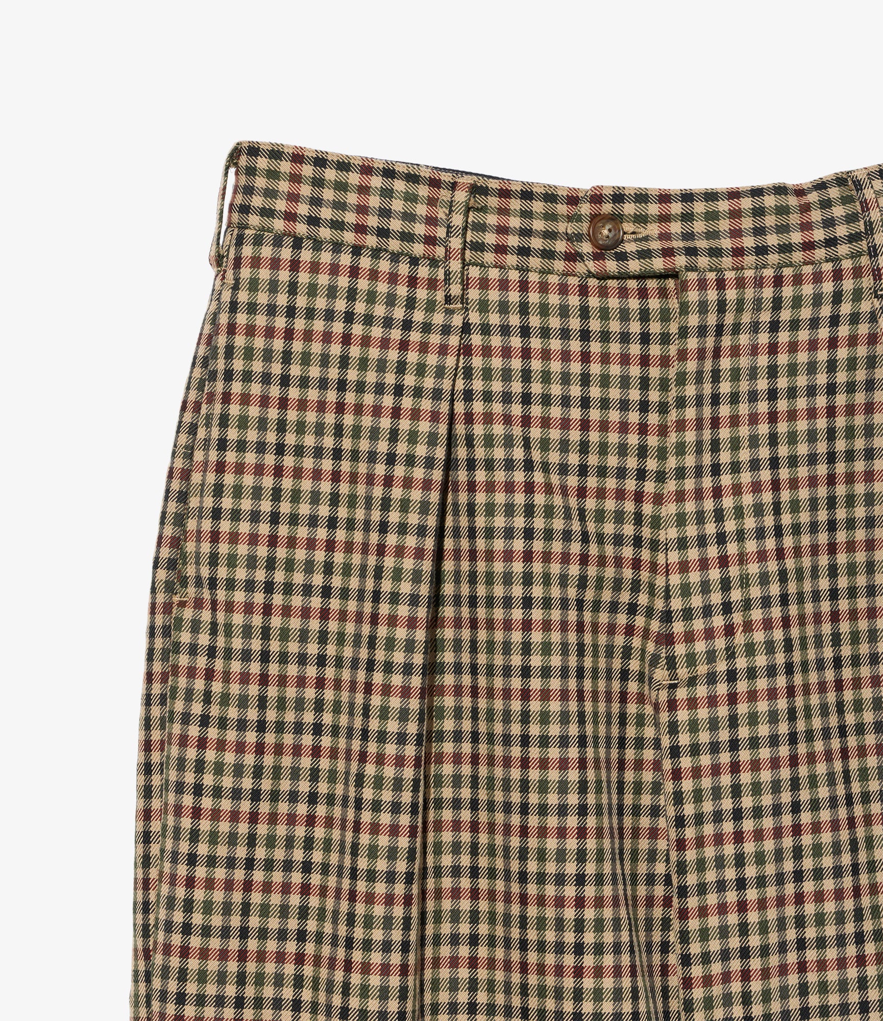 Carlyle Pant - Brown/Olive Heavy Gunclub Check