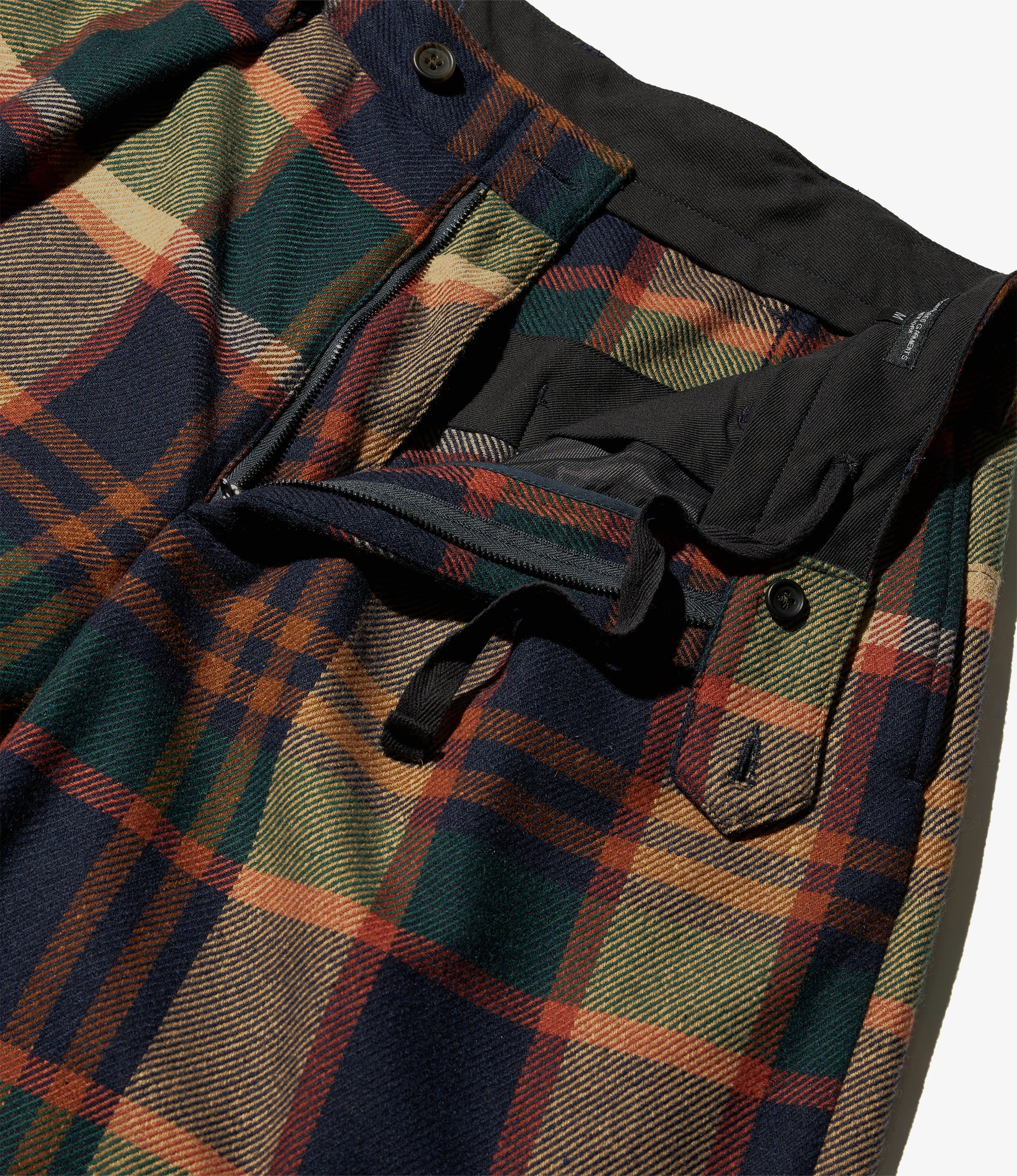 Carlyle Pant - Navy/Brown Heavy Wool Plaid