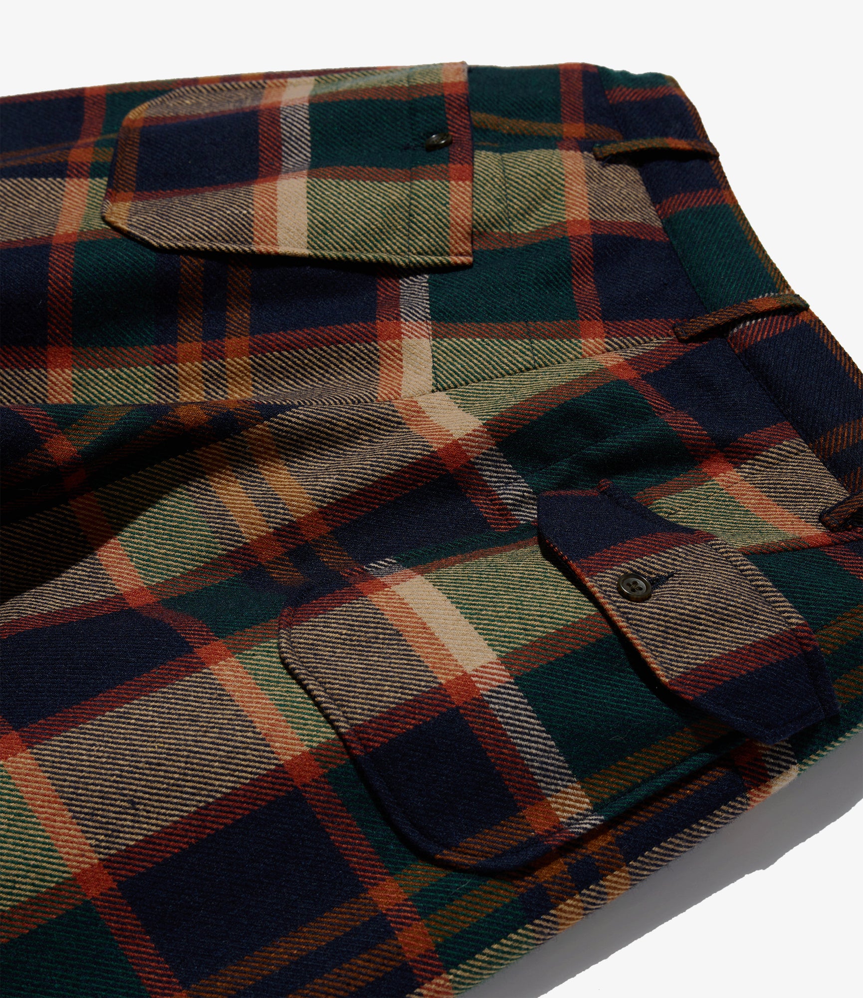 Carlyle Pant - Navy/Brown Heavy Wool Plaid