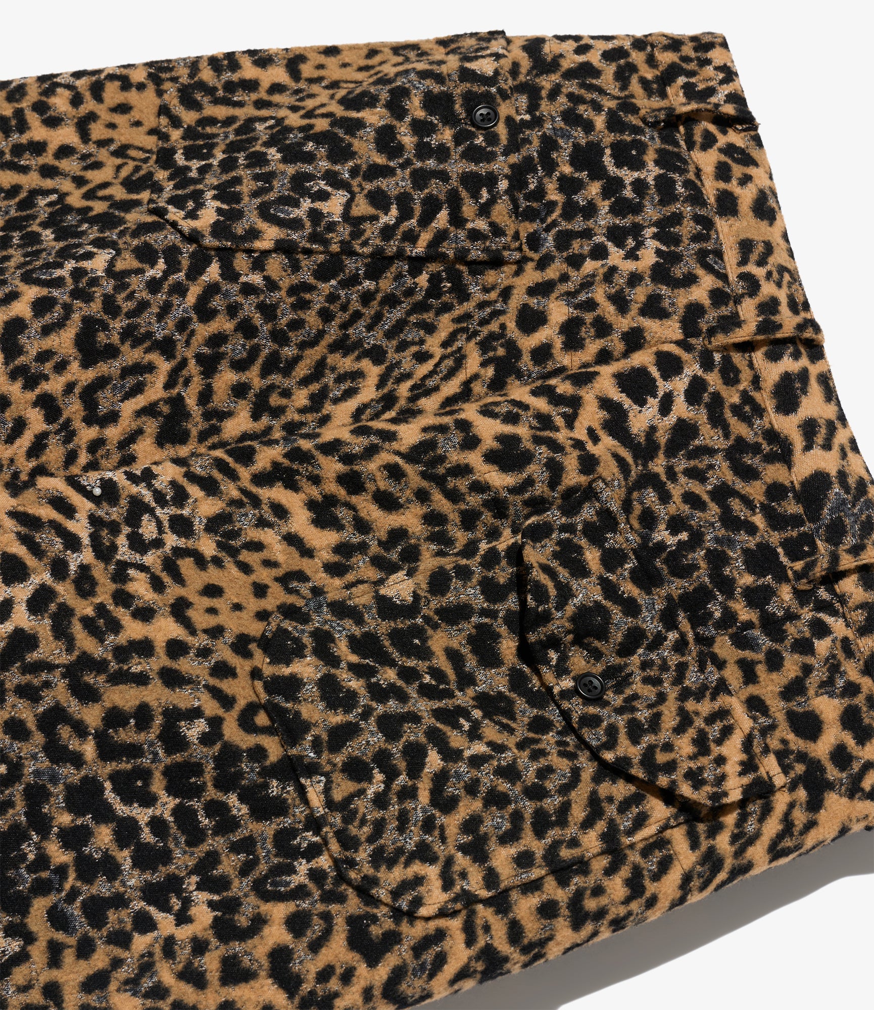 Carlyle Pant - Brown Wool Poly Leopard Jq.