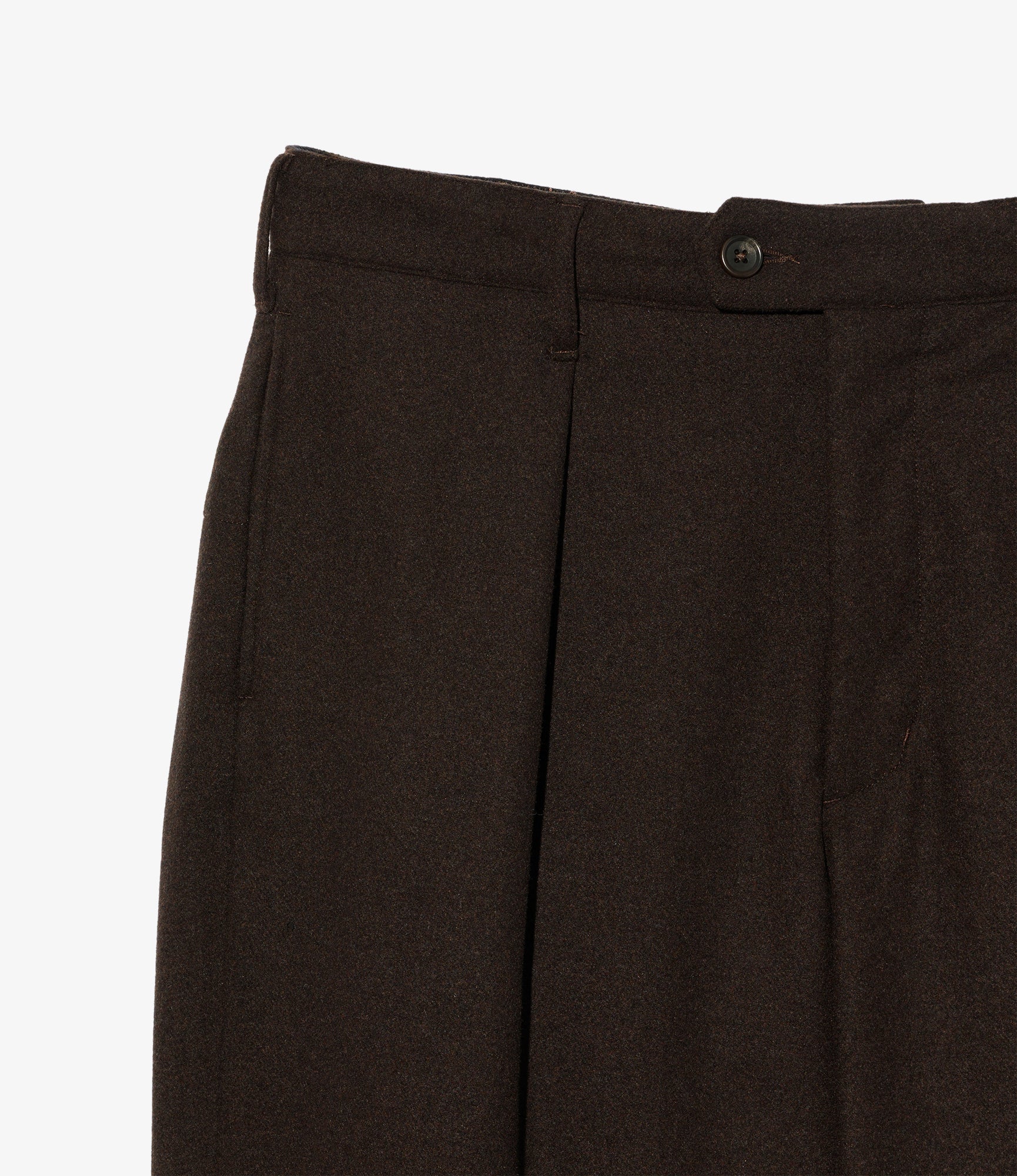 Carlyle Pant - Dk. Brown Poly Wool Heavy Flannel