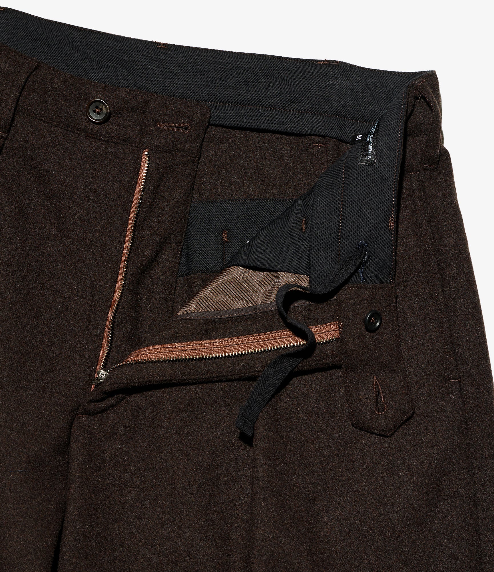 Carlyle Pant - Dk. Brown Poly Wool Heavy Flannel